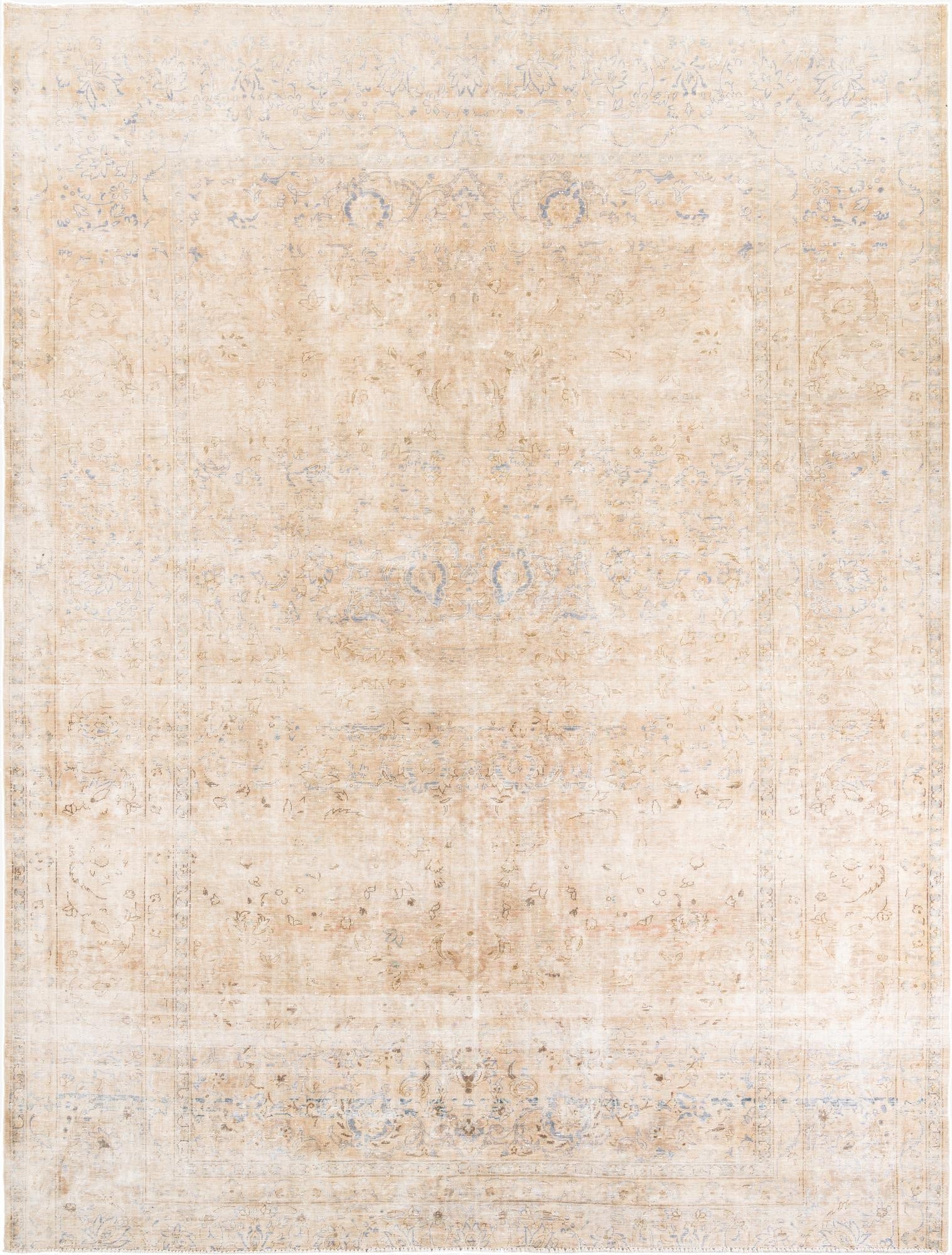  10' 1 x 13' 1  Hand Knotted Ultra Vintage Persian Wool Rug