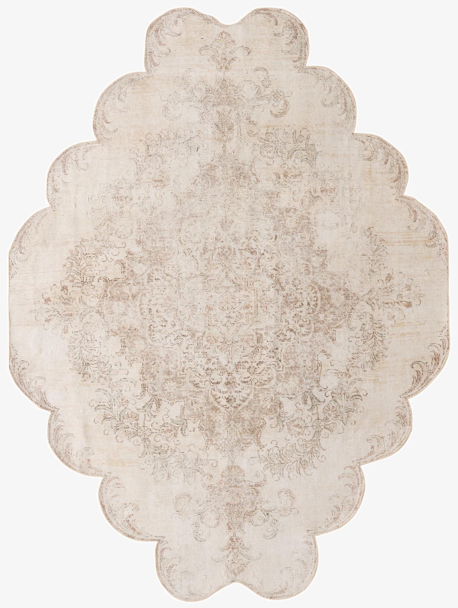  7' 2 x 9' 1  Hand Knotted Ultra Vintage Persian Wool Rug