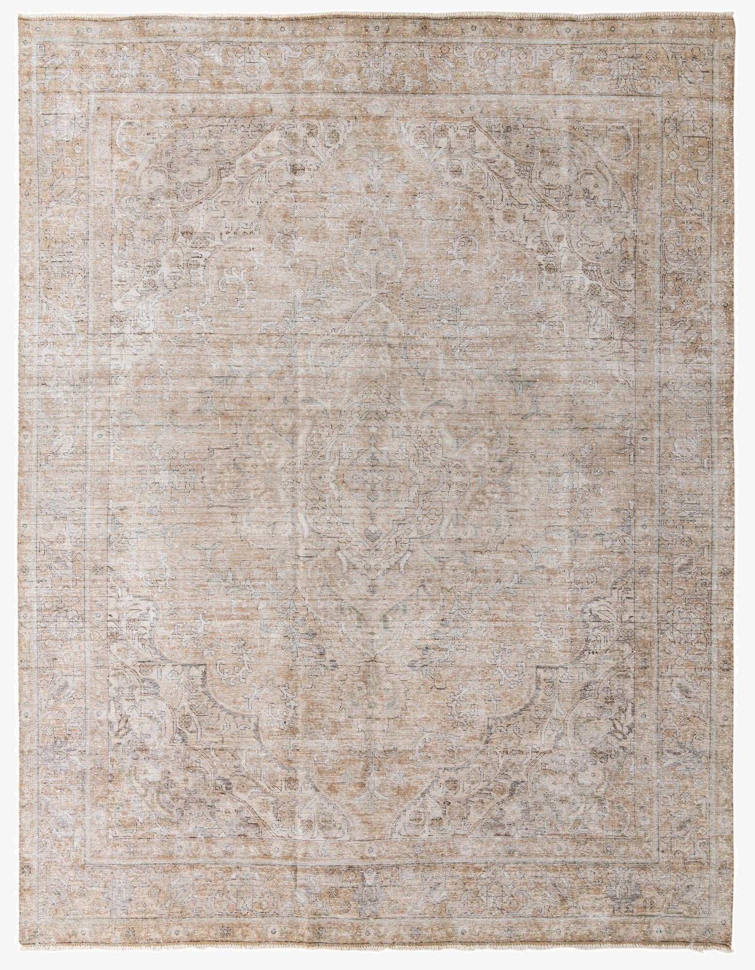  9' 7 x 12' 4  Hand Knotted Ultra Vintage Persian Wool Rug