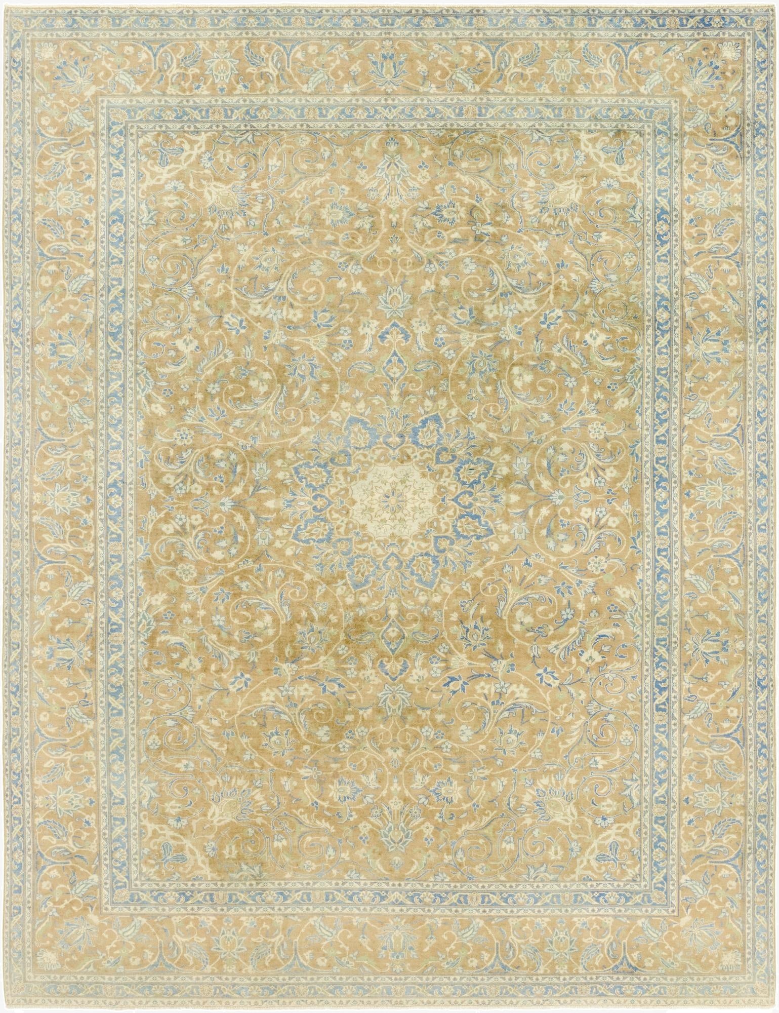  9' 3 x 12' 3  Hand Knotted Ultra Vintage Persian Wool Rug