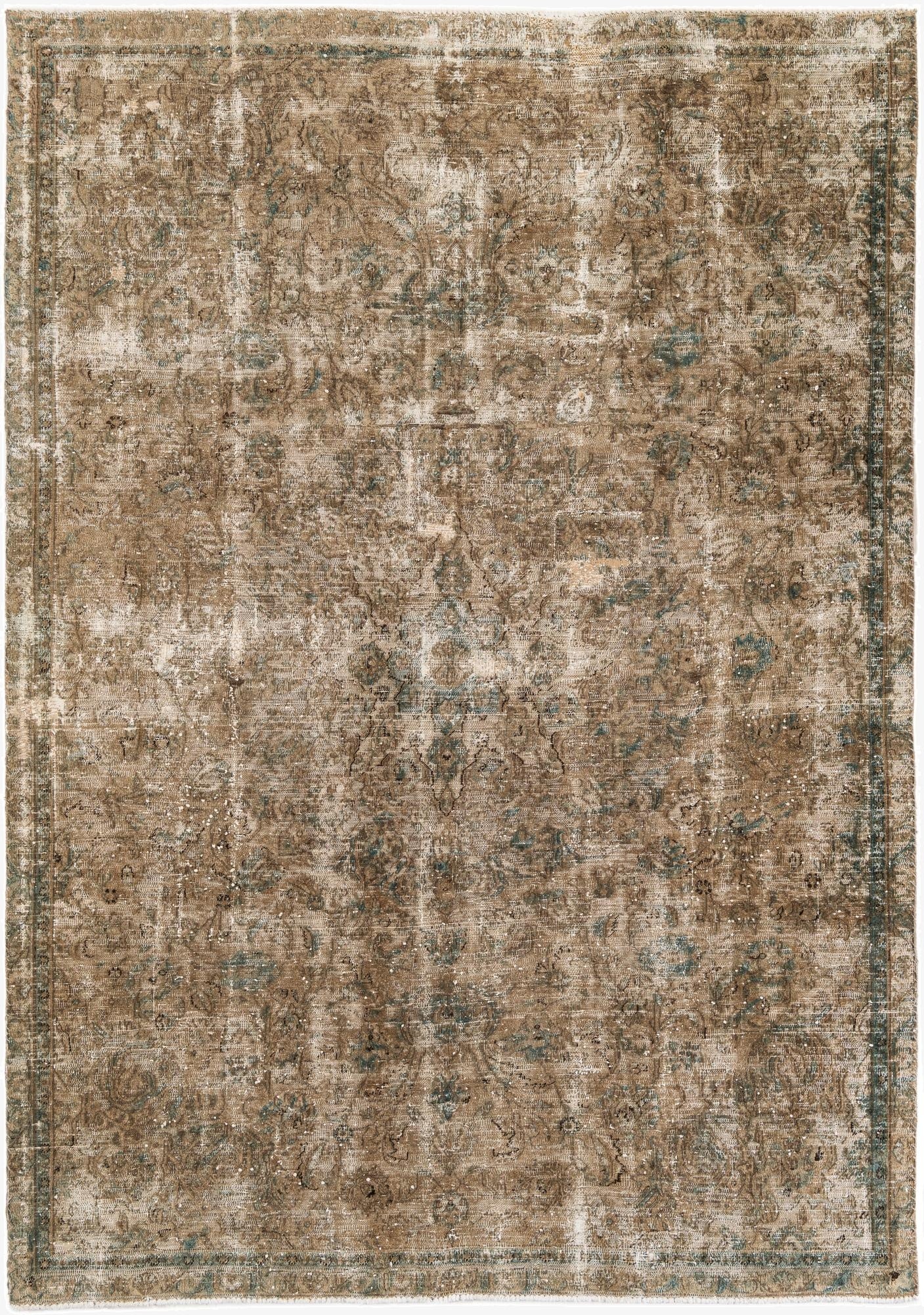  7' x 9' 10  Hand Knotted Ultra Vintage Persian Wool Rug