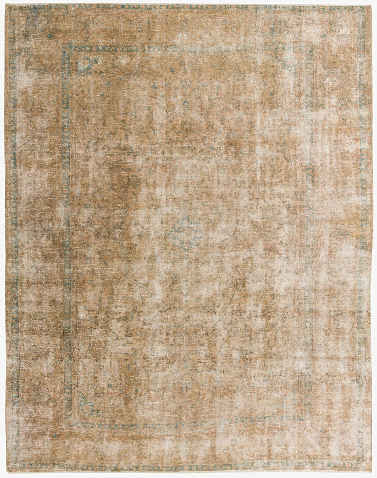  9' 6 x 12'  Hand Knotted Ultra Vintage Persian Wool Rug