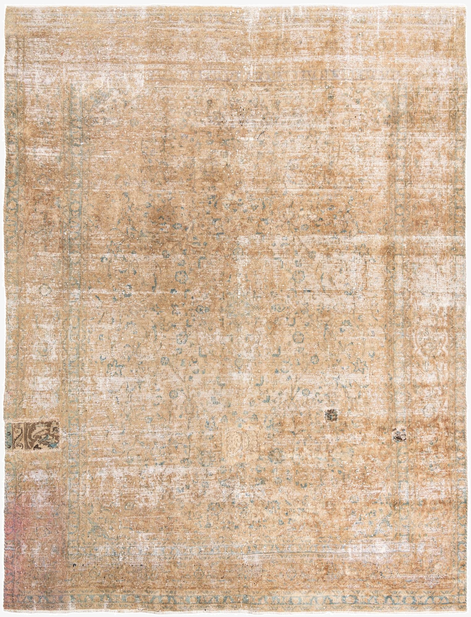  9' 5 x 12' 5  Hand Knotted Ultra Vintage Persian Wool Rug