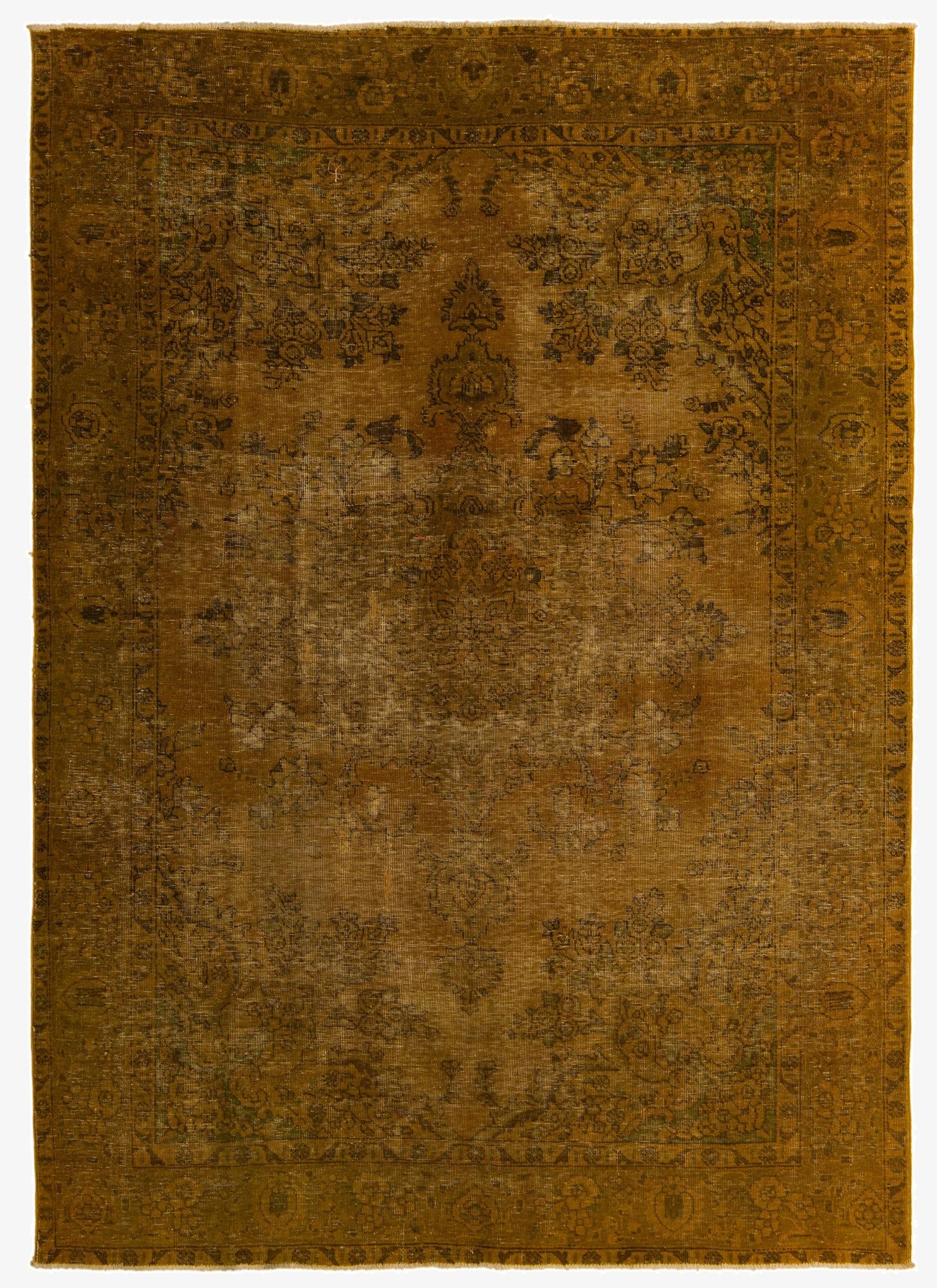  6' 9 x 9' 4  Hand Knotted Ultra Vintage Persian Wool Rug