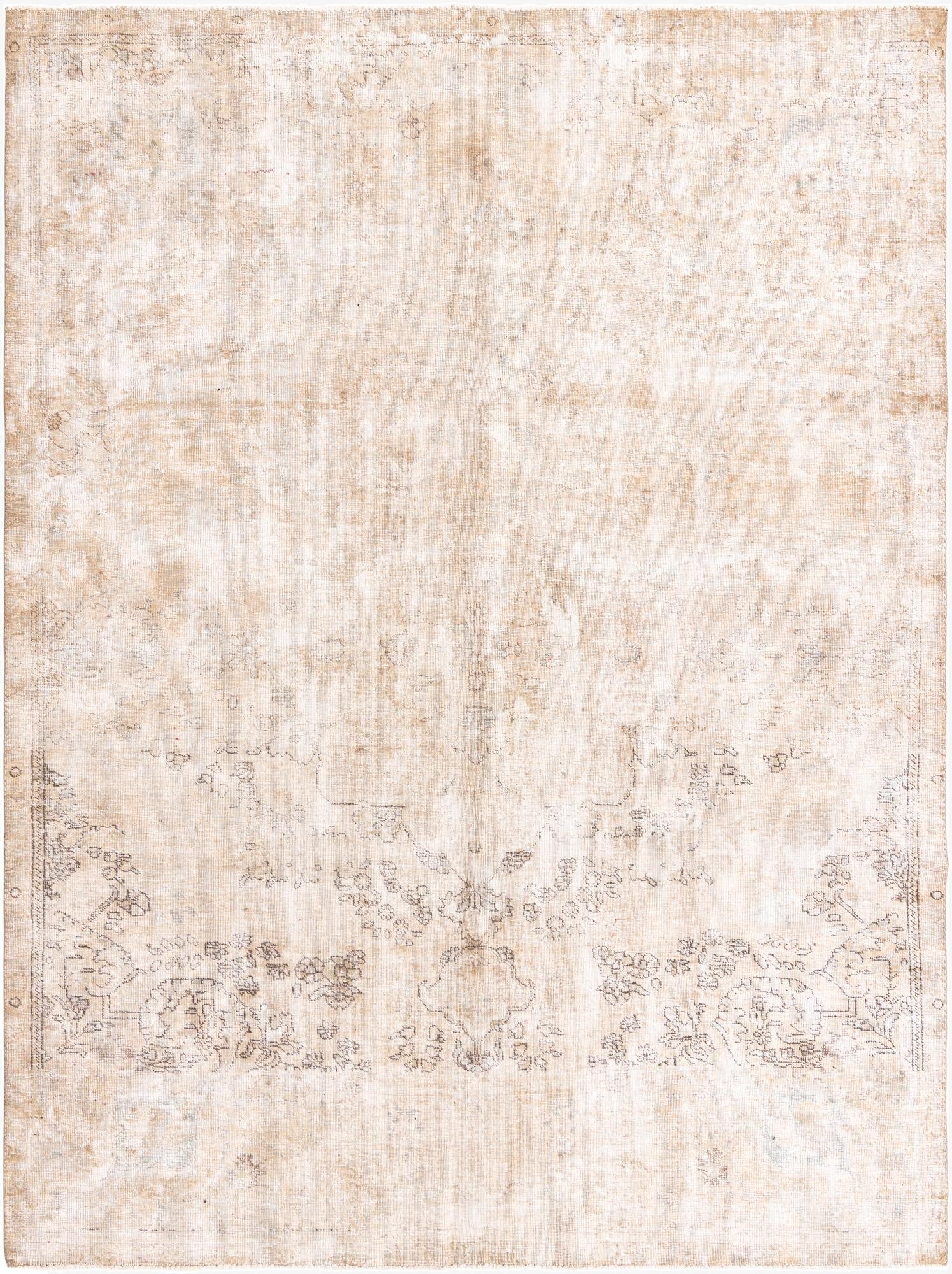  7' 3 x 10' 2  Hand Knotted Ultra Vintage Persian Wool Rug