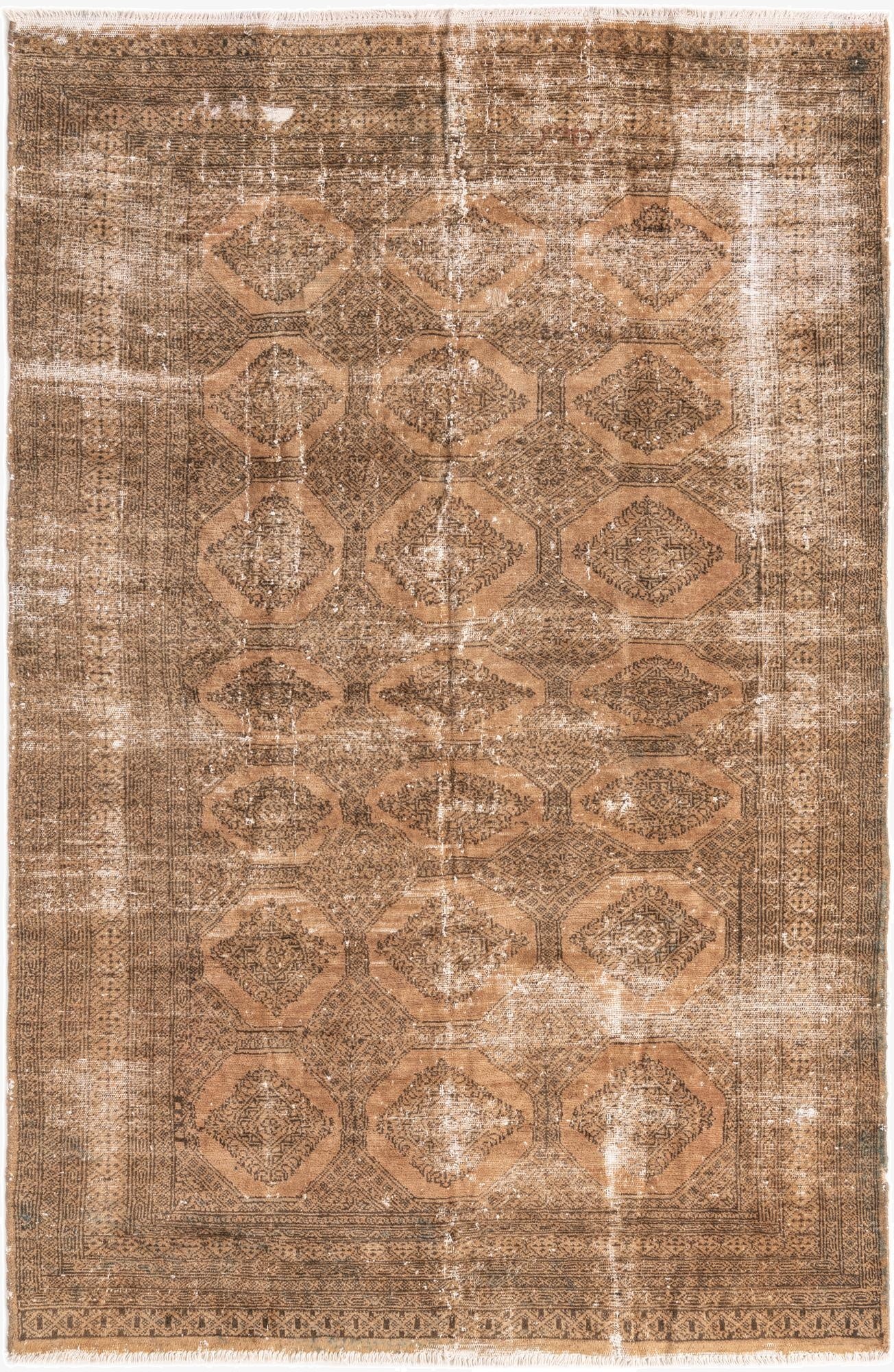  5' x 7' 8  Hand Knotted Ultra Vintage Persian Wool Rug