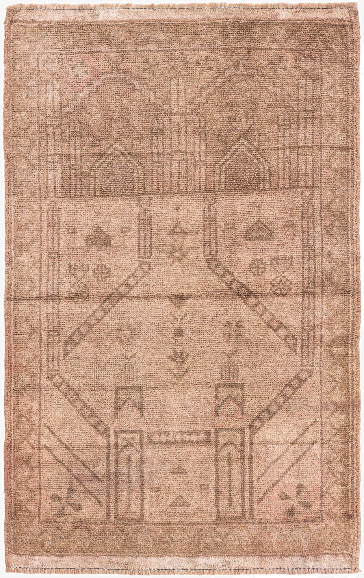  3' x 4' 7  Hand Knotted Ultra Vintage Persian Wool Rug