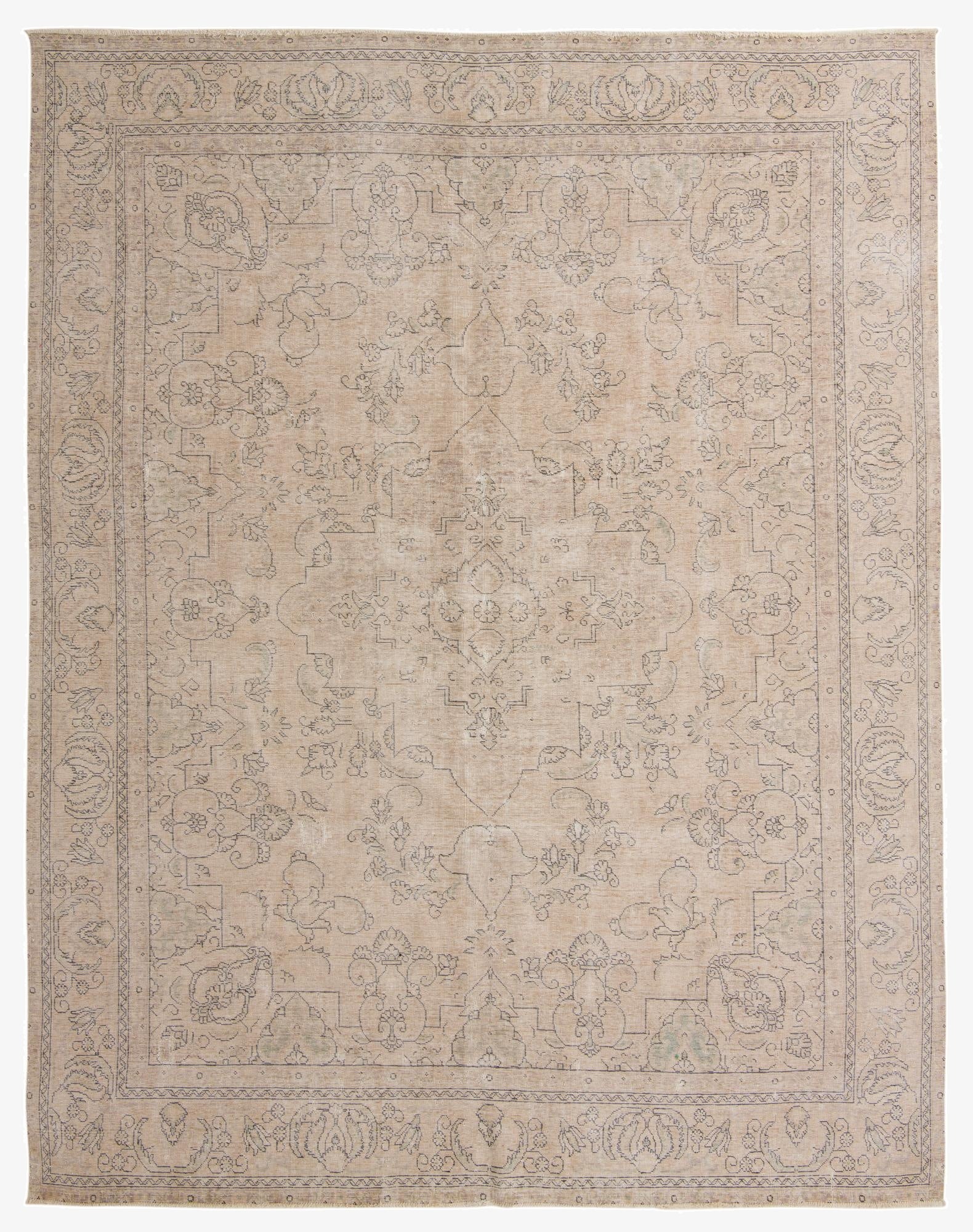  9' 9 x 12' 4  Hand Knotted Ultra Vintage Persian Wool Rug