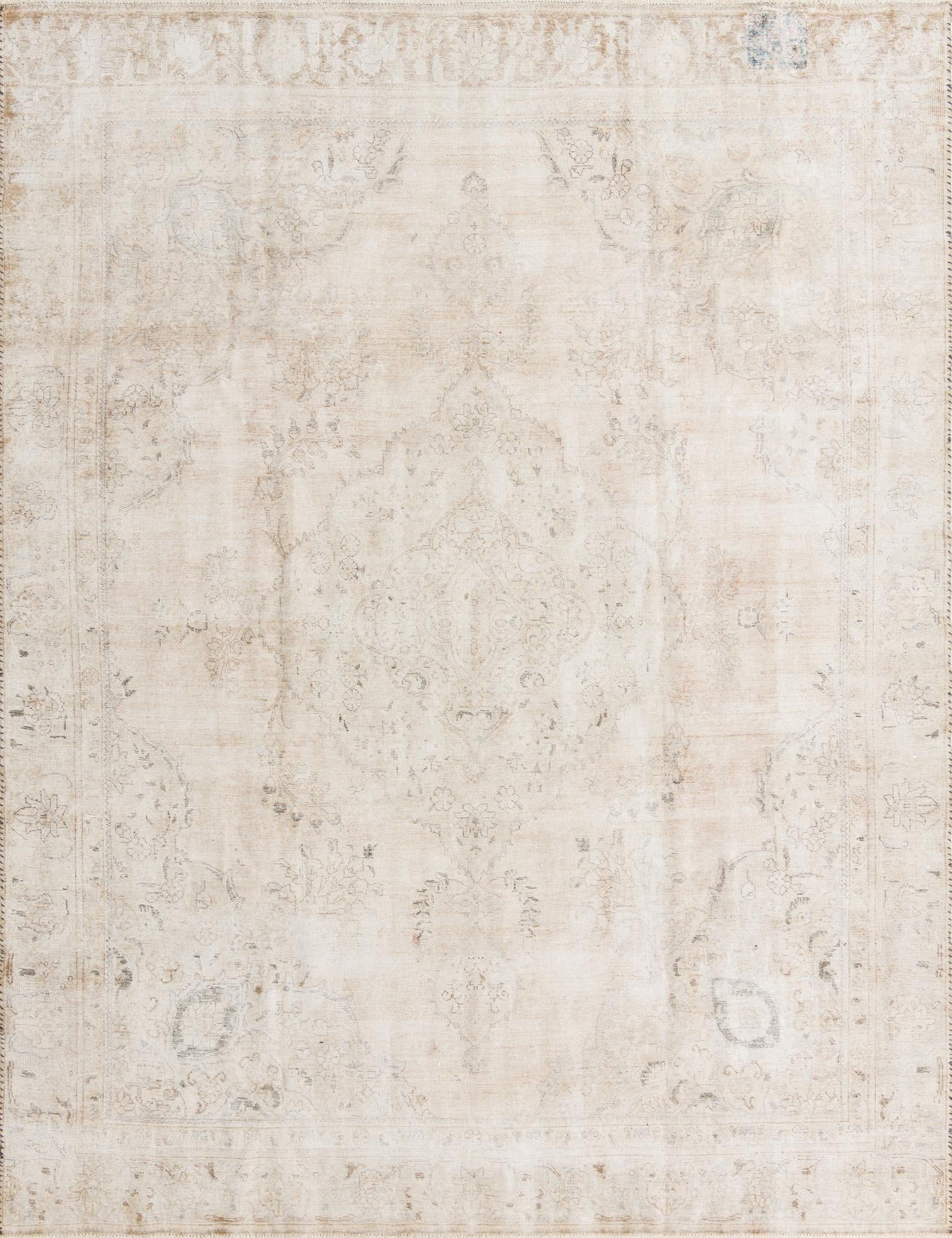  9' 2 x 12' 2  Hand Knotted Ultra Vintage Persian Wool Rug