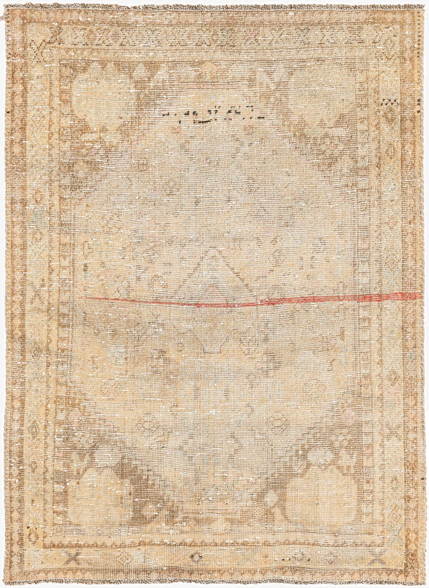  3' 6 x 4' 9  Hand Knotted Ultra Vintage Persian Wool Rug