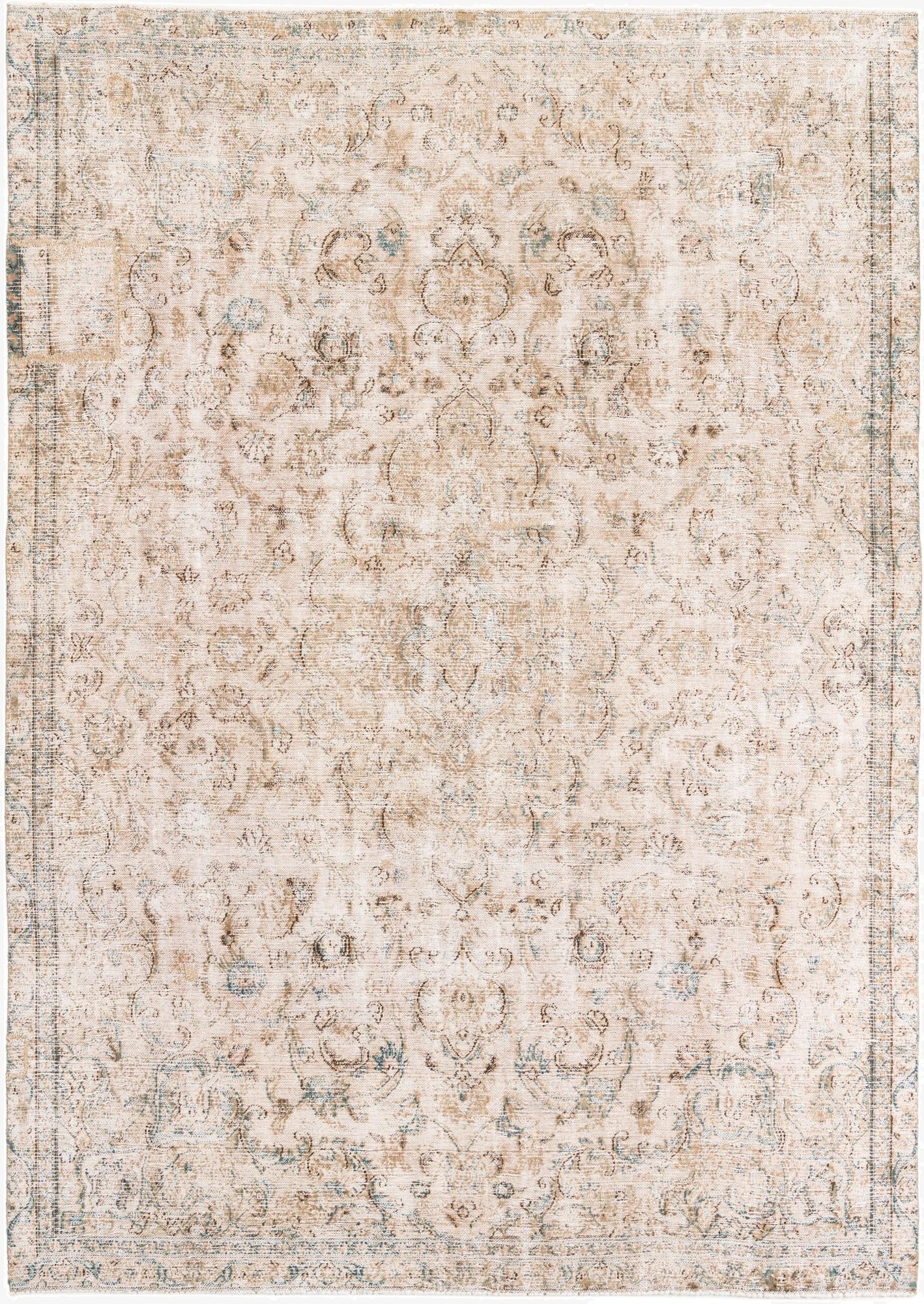  7' 5 x 10' 3  Hand Knotted Ultra Vintage Persian Wool Rug