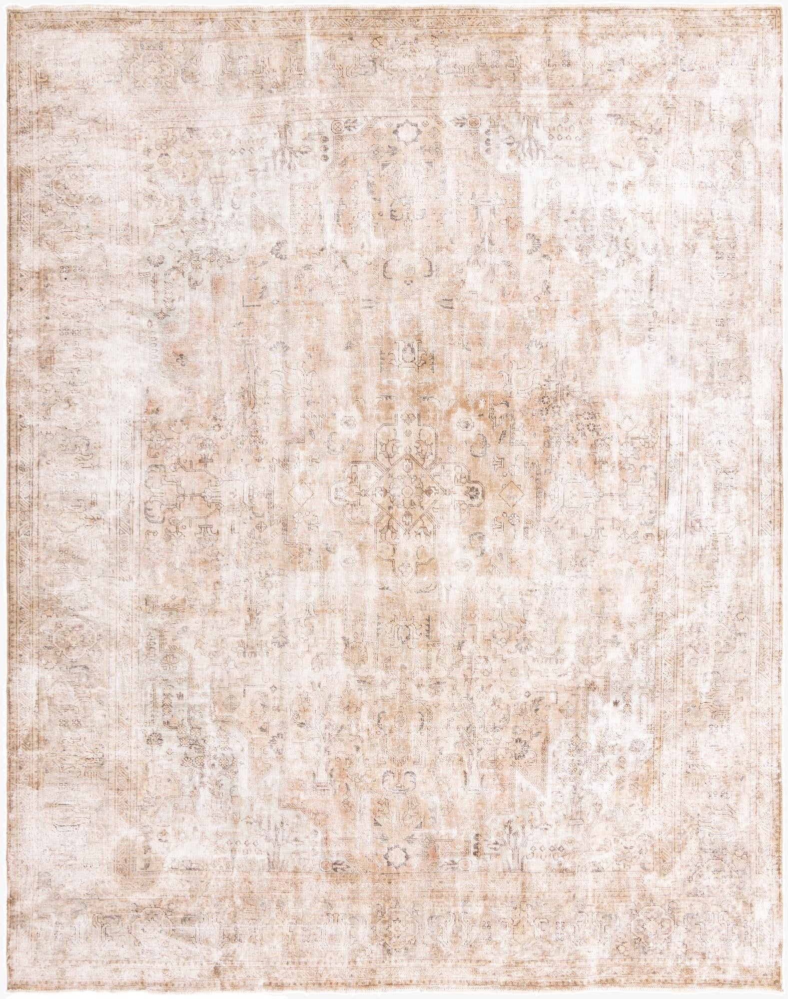  9' 10 x 12' 8  Hand Knotted Ultra Vintage Persian Wool Rug