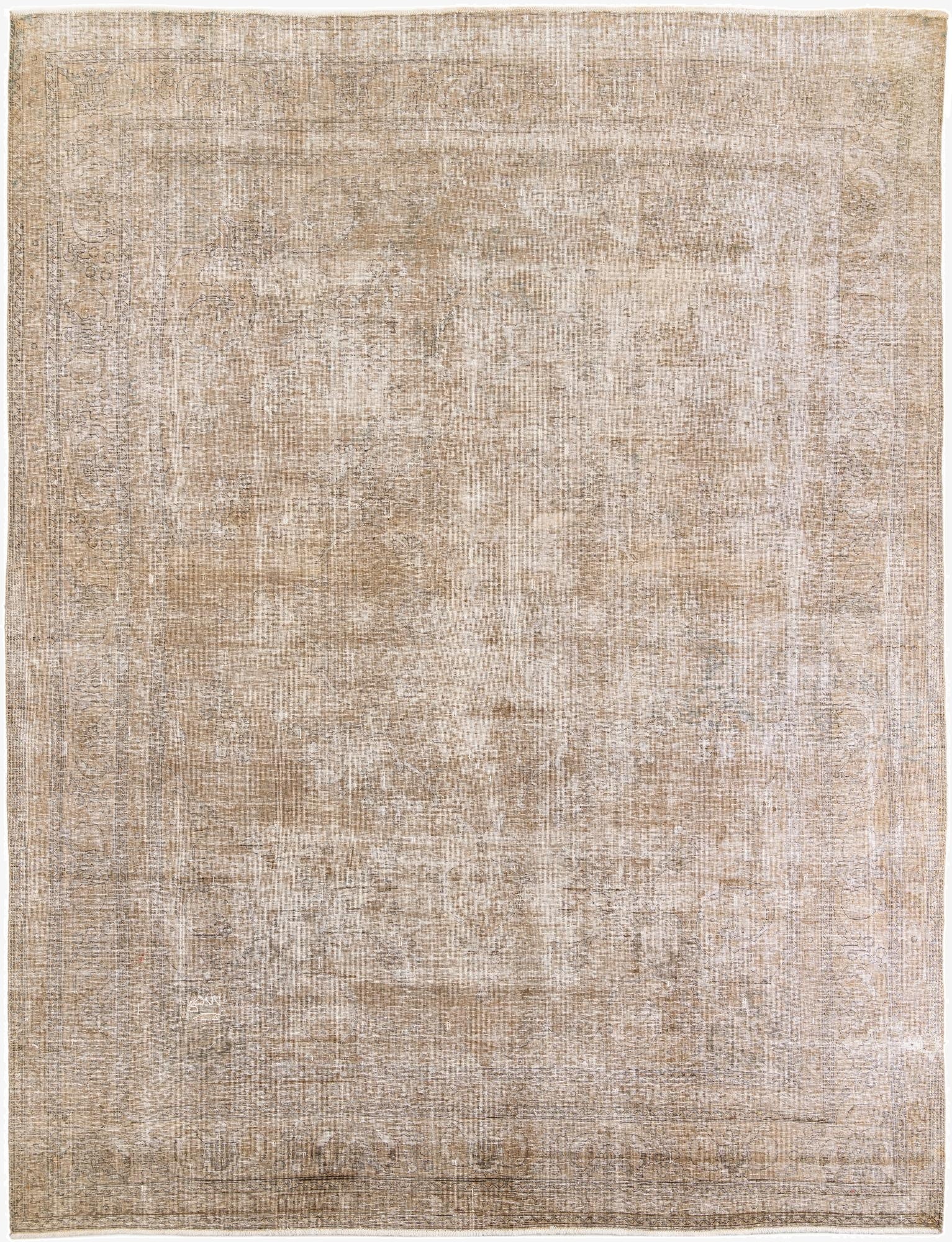  9' 7 x 12' 5  Hand Knotted Ultra Vintage Persian Wool Rug