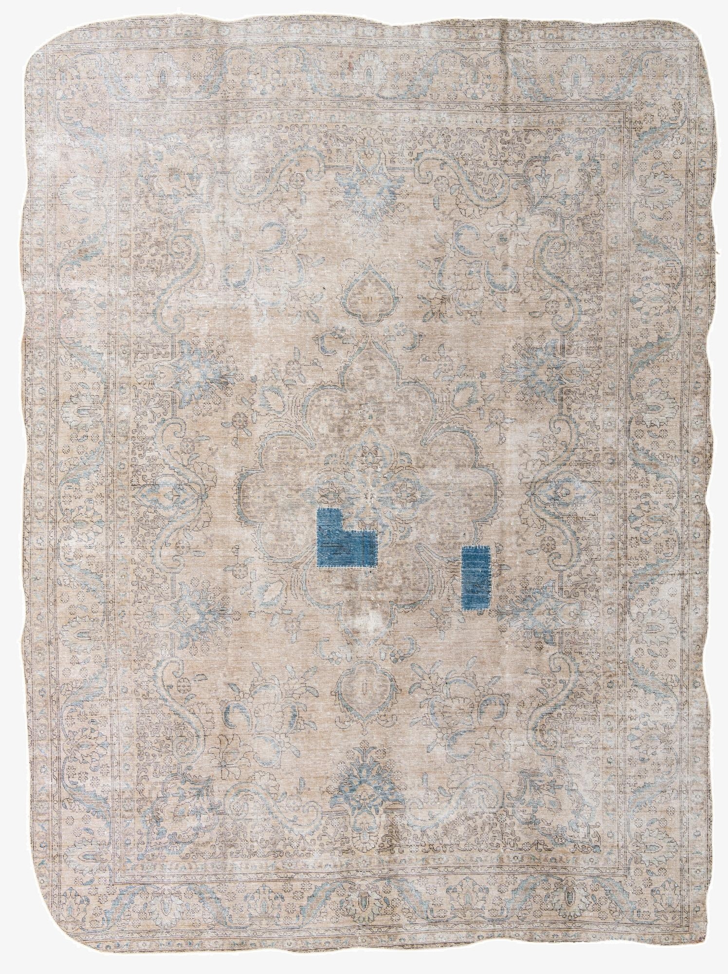  9' 6 x 12' 10  Hand Knotted Ultra Vintage Persian Wool Rug