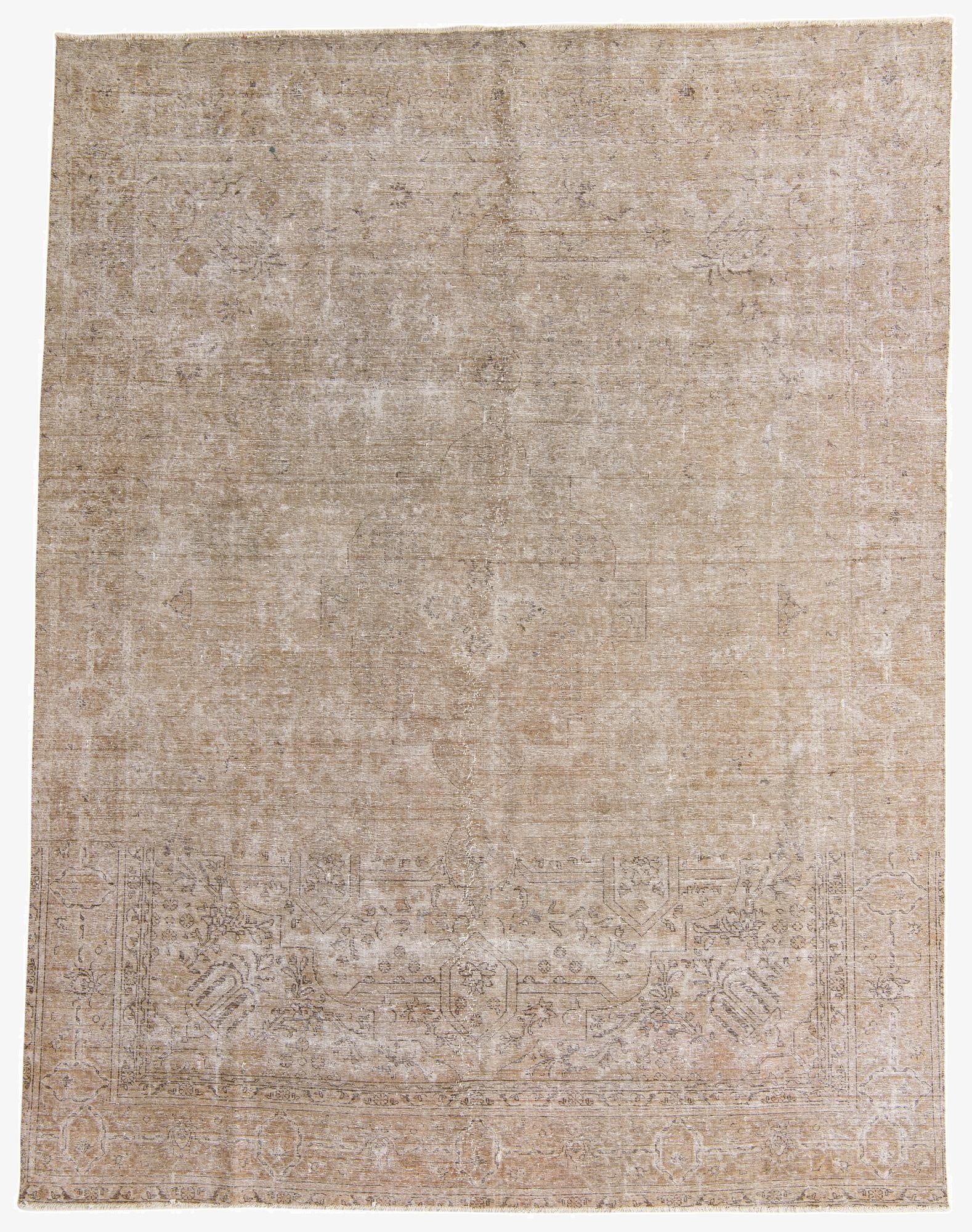  9' 7 x 12' 4  Hand Knotted Ultra Vintage Persian Wool Rug