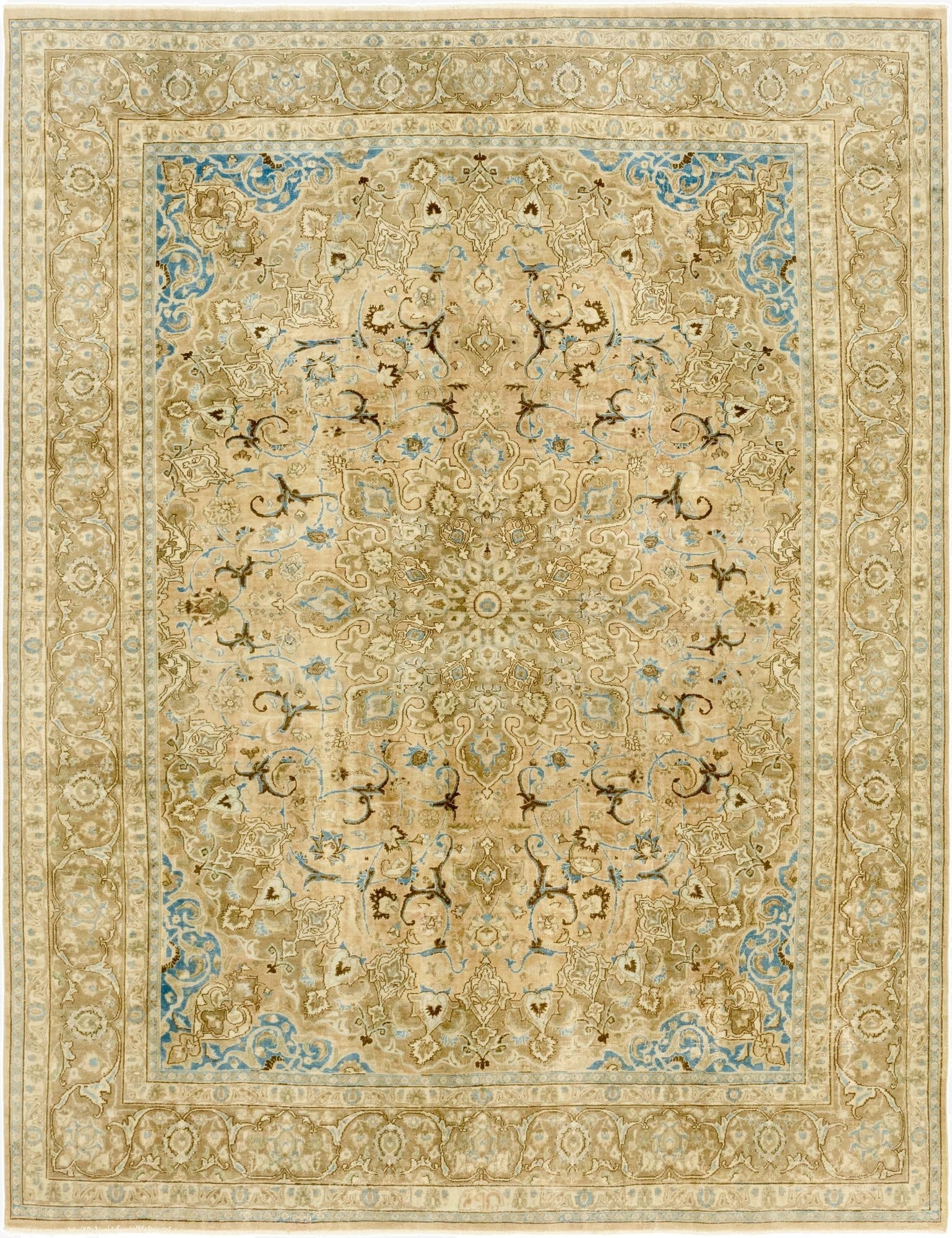  9' 7 x 12' 7  Hand Knotted Ultra Vintage Persian Wool Rug