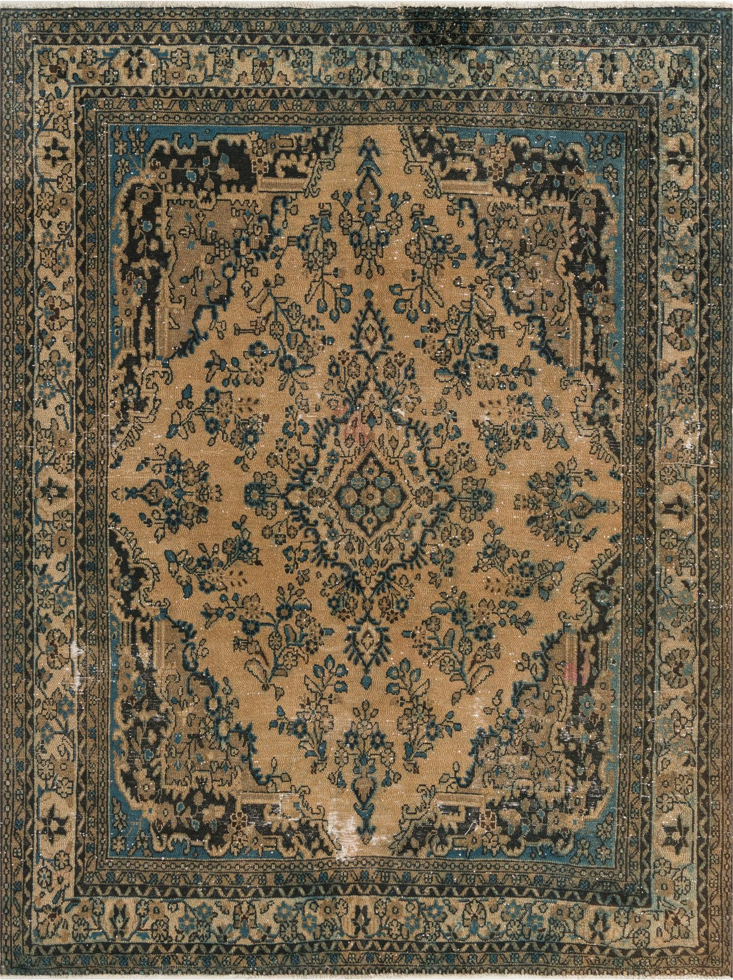  8' 5 x 11' 2  Hand Knotted Ultra Vintage Persian Wool Rug