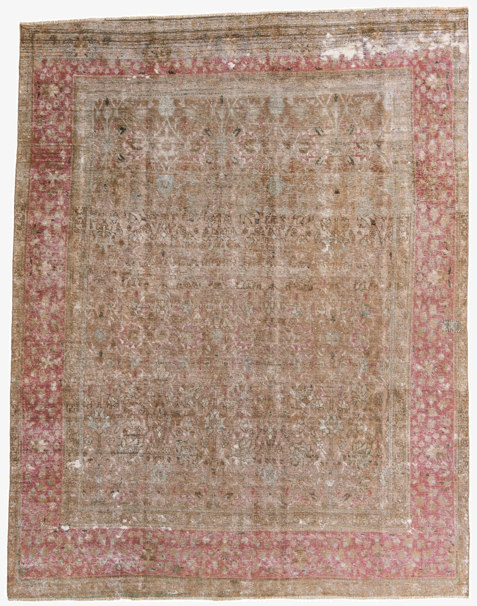  9' 5 x 12' 1  Hand Knotted Ultra Vintage Persian Wool Rug