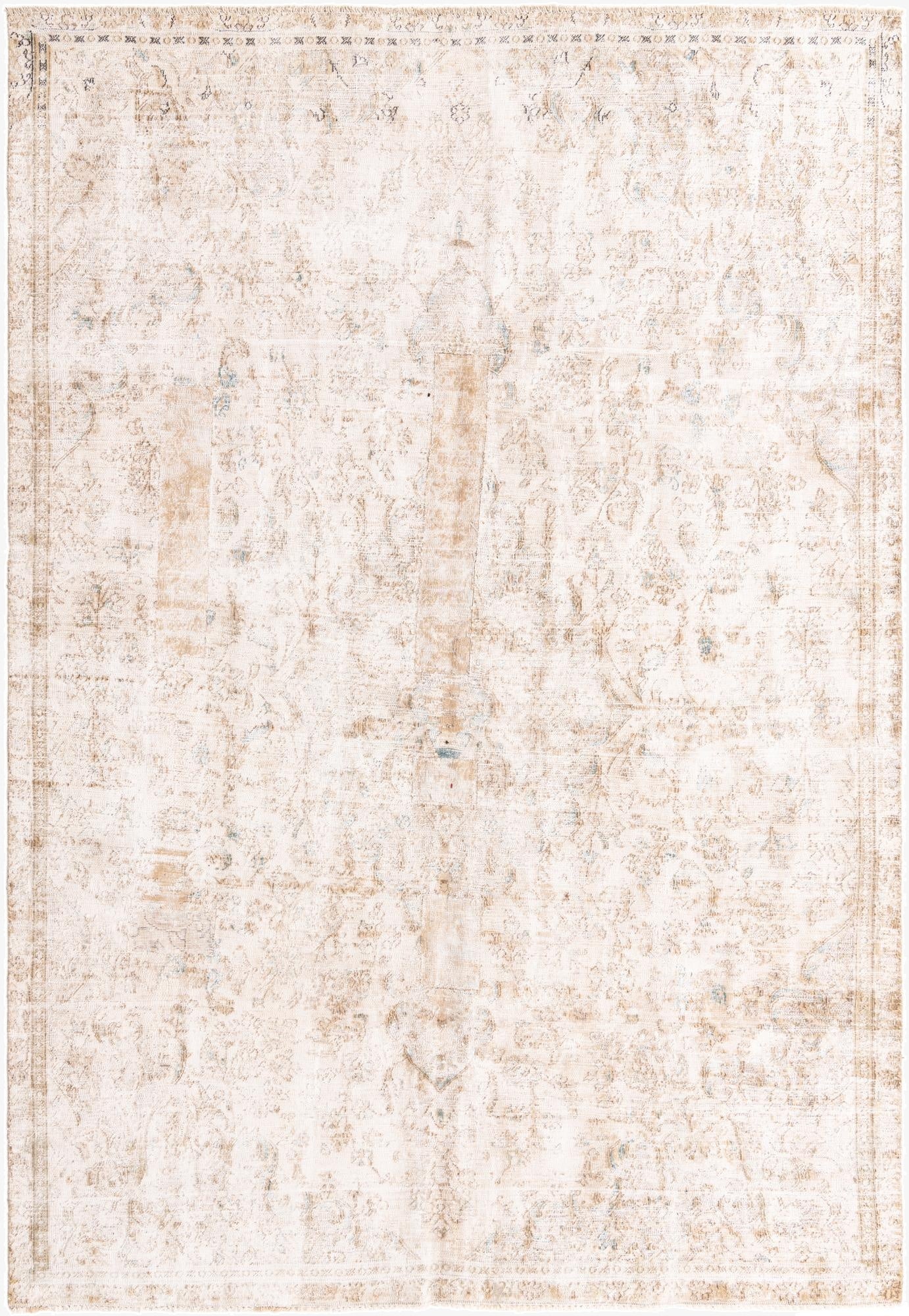  7' 1 x 10' 6  Hand Knotted Ultra Vintage Persian Wool Rug