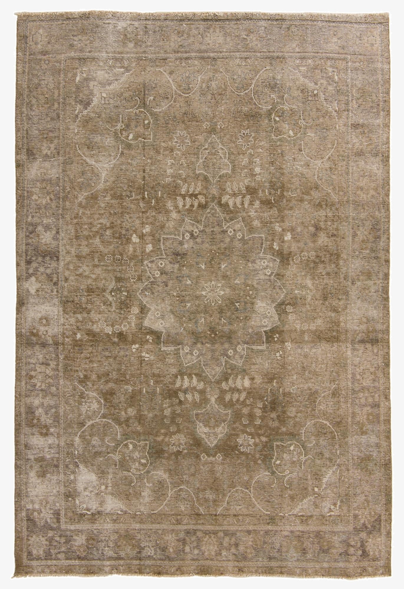  6' 6 x 9' 10  Hand Knotted Ultra Vintage Persian Wool Rug