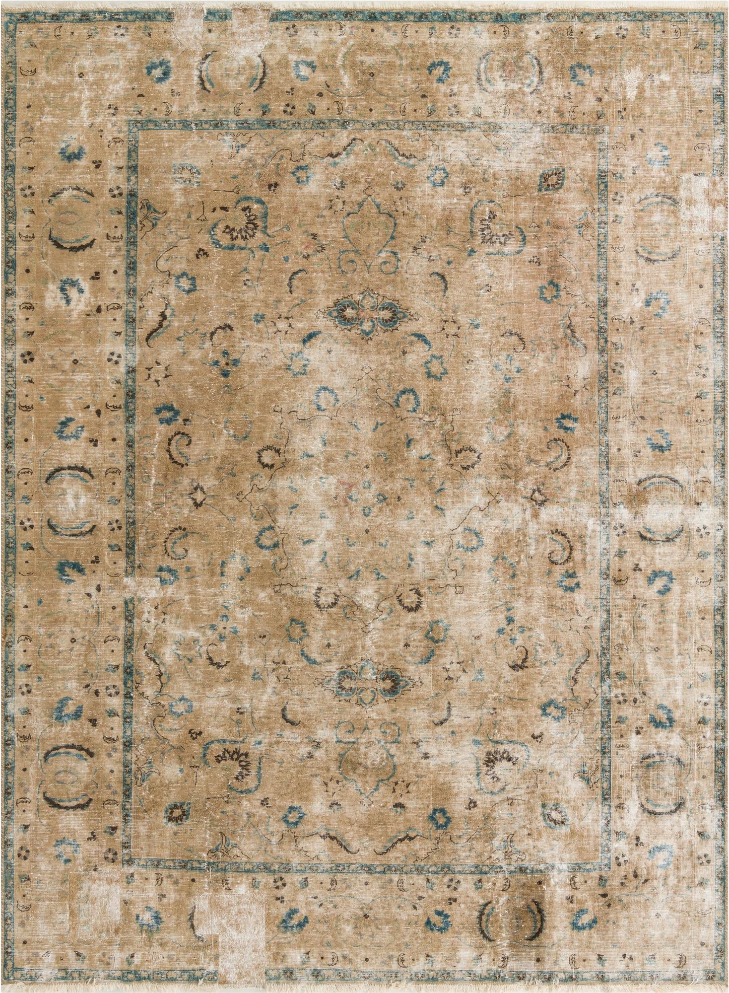  8' 5 x 11' 6  Hand Knotted Ultra Vintage Persian Wool Rug