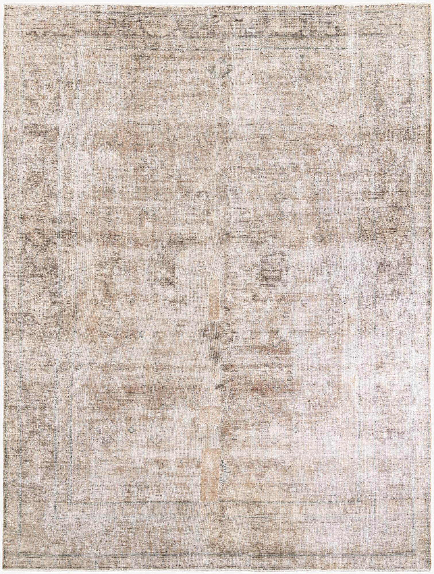  9' 7 x 13'  Hand Knotted Ultra Vintage Persian Wool Rug