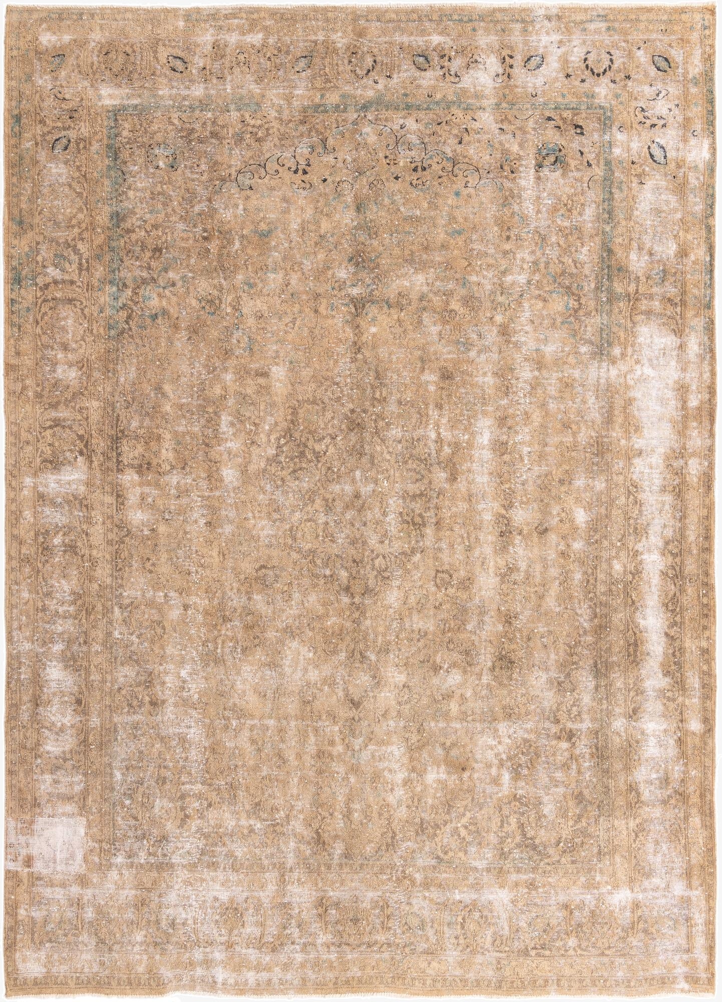  9' 6 x 13' 4  Hand Knotted Ultra Vintage Persian Wool Rug