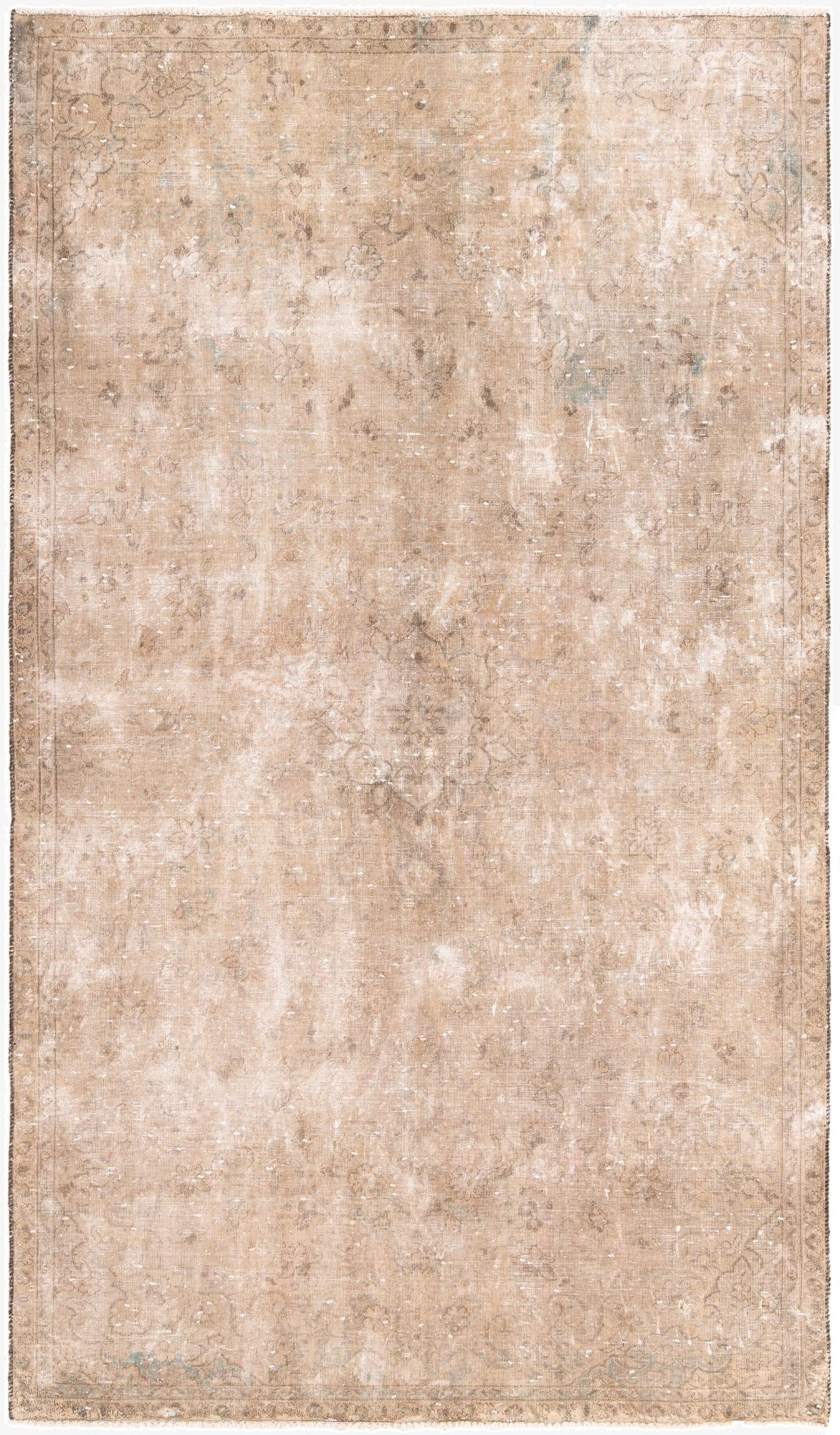  5' 5 x 9' 5  Hand Knotted Ultra Vintage Persian Wool Rug