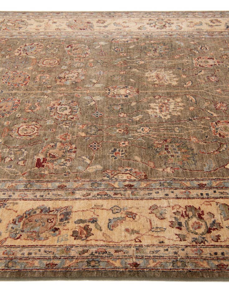 Detail image of  6' x 9'  Hand Knotted Ziegler Wool Rug