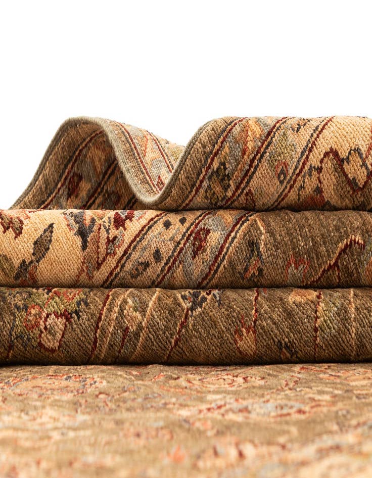 Detail image of  6' x 9'  Hand Knotted Ziegler Wool Rug