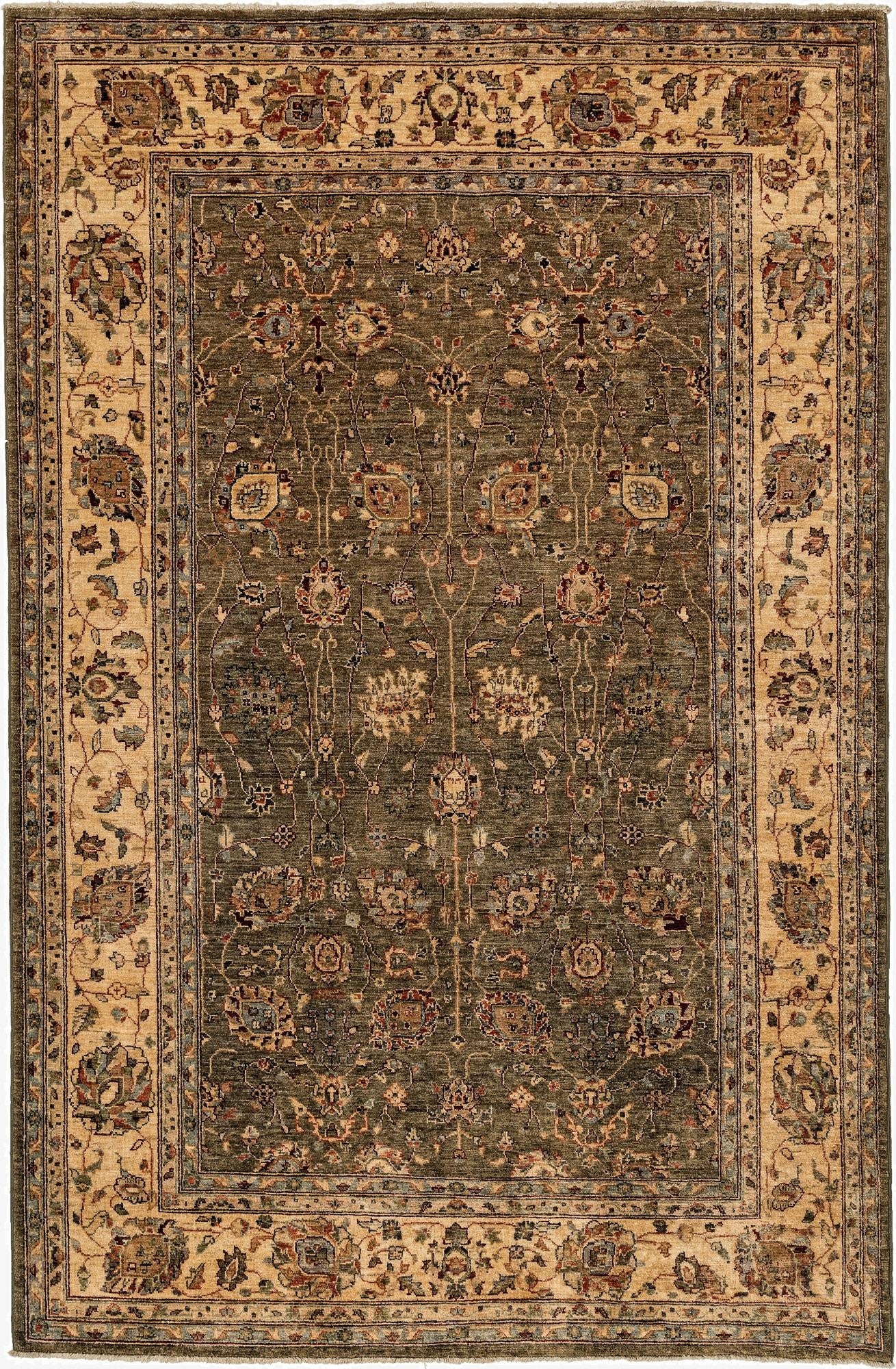  6' x 9'  Hand Knotted Ziegler Wool Rug