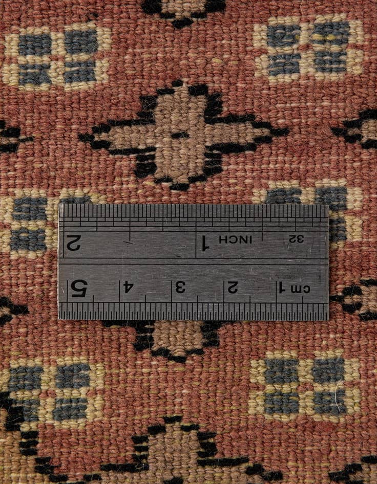 Detail image of  4' x 4' 1  Hand Knotted Bokhara Oriental Wool Round Rug