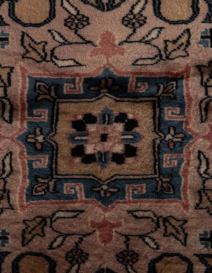 Detail image of  4' x 4' 1  Hand Knotted Bokhara Oriental Wool Round Rug