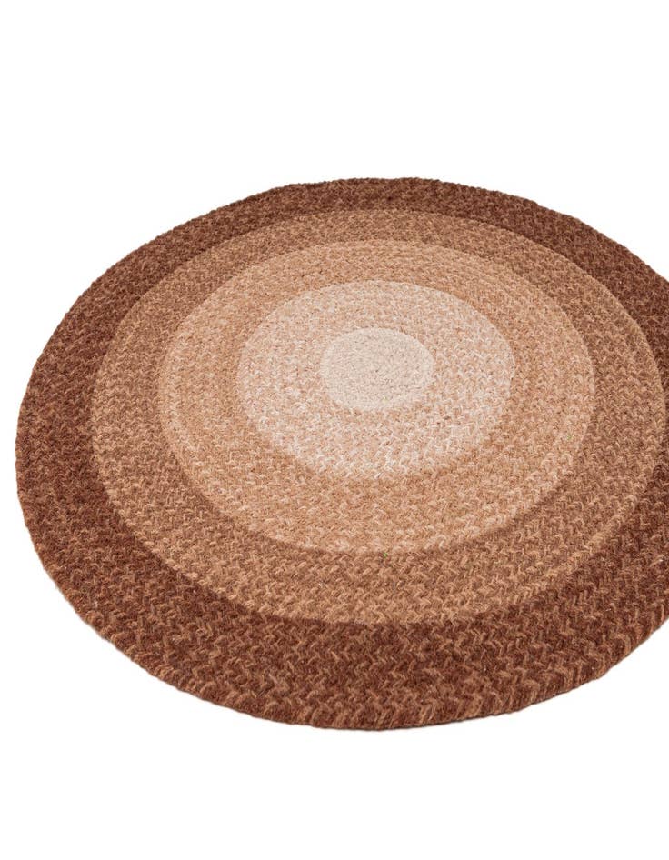 Detail image of  3' 2 x 3' 2  Hand Hand Braided Wool Round Rug