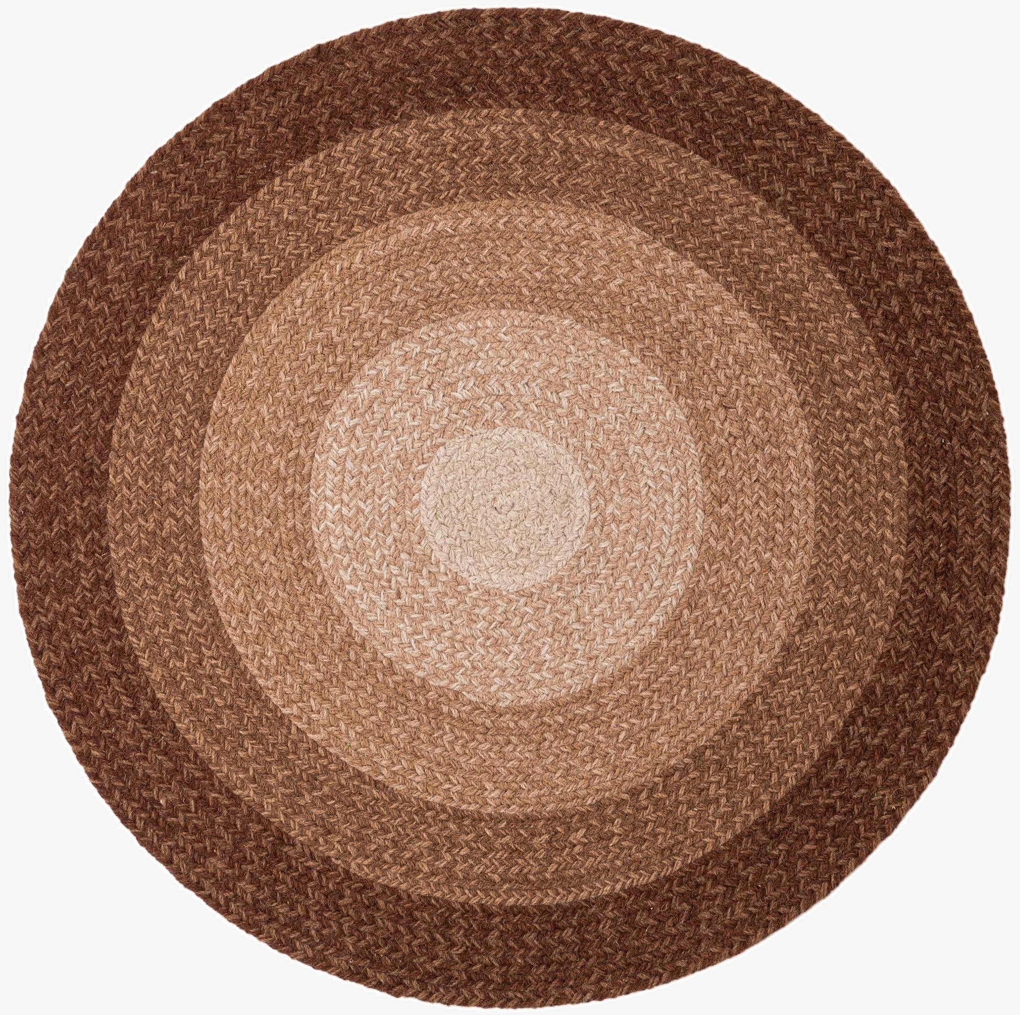  3' 2 x 3' 2  Hand Hand Braided Wool Round Rug