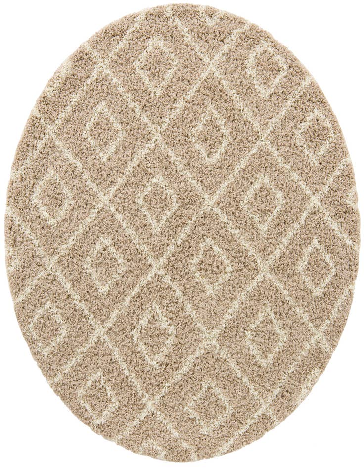 Detail image of  6' x 6' Lattice Shag Round Rug