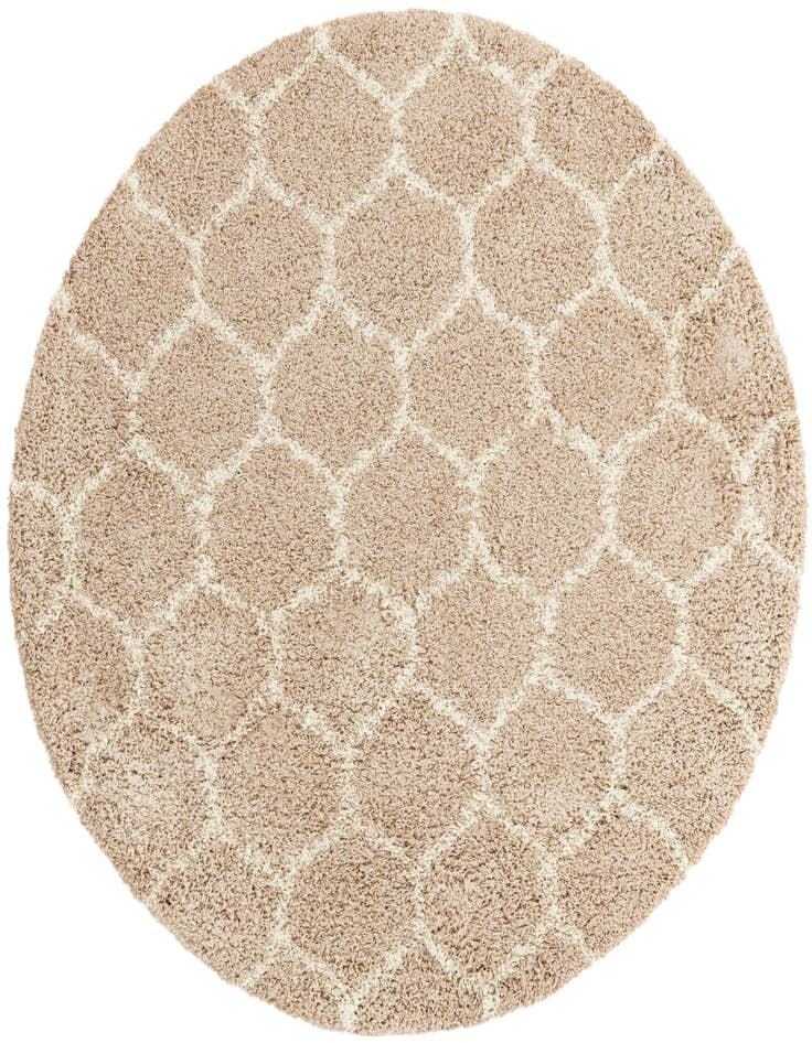 Detail image of  6' x 6' Lattice Shag Round Rug