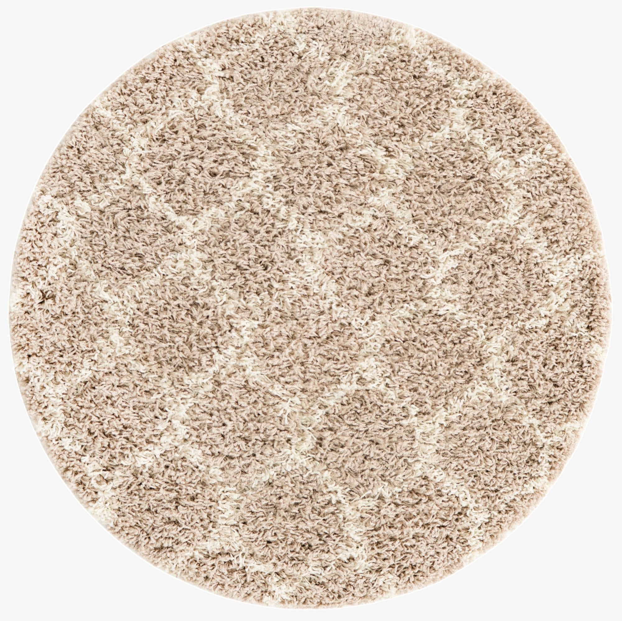  3' 3 x 3' 3 Lattice Shag Round Rug