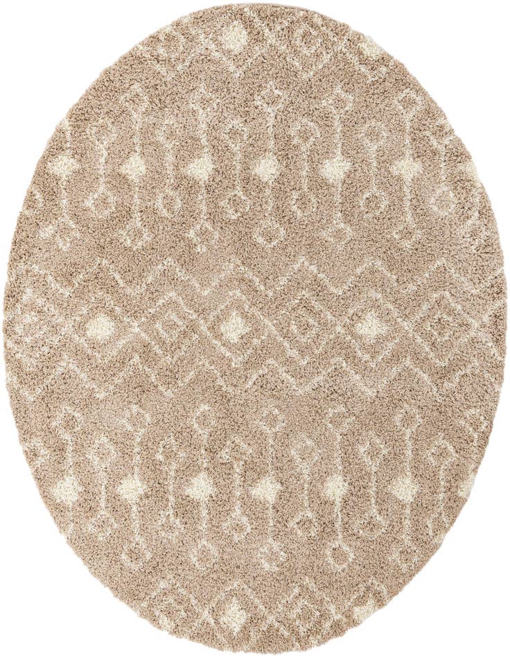 Detail image of  7' 10 x 7' 10 Moroccan Trellis Shag Round Rug
