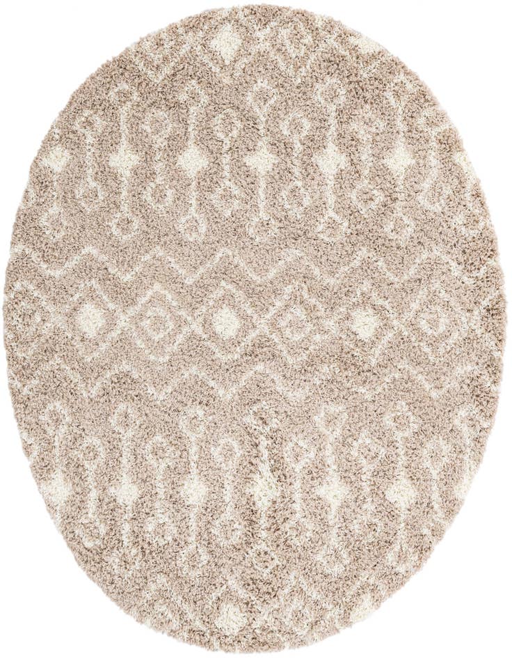Detail image of  6' x 6' Moroccan Trellis Shag Round Rug