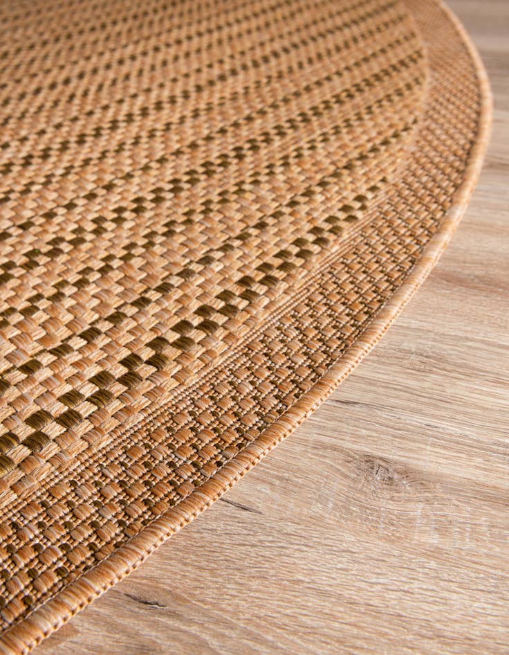 Detail image of  10' x 10'  Washable Border Indoor / Outdoor Round Rug