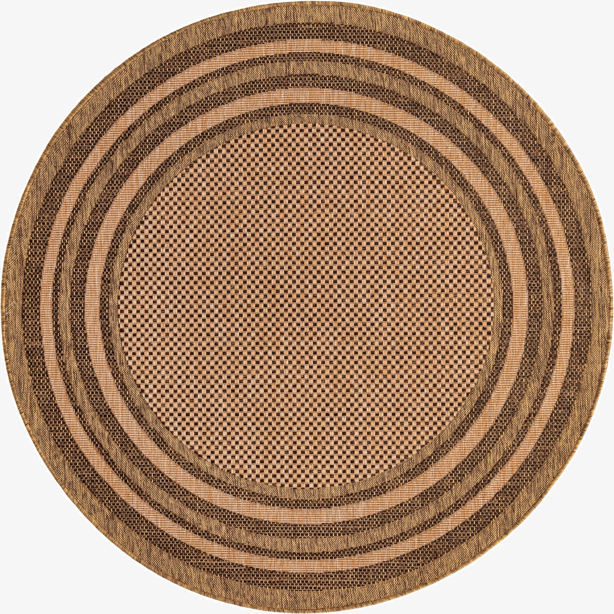  6' x 6'  Washable Border Indoor / Outdoor Round Rug