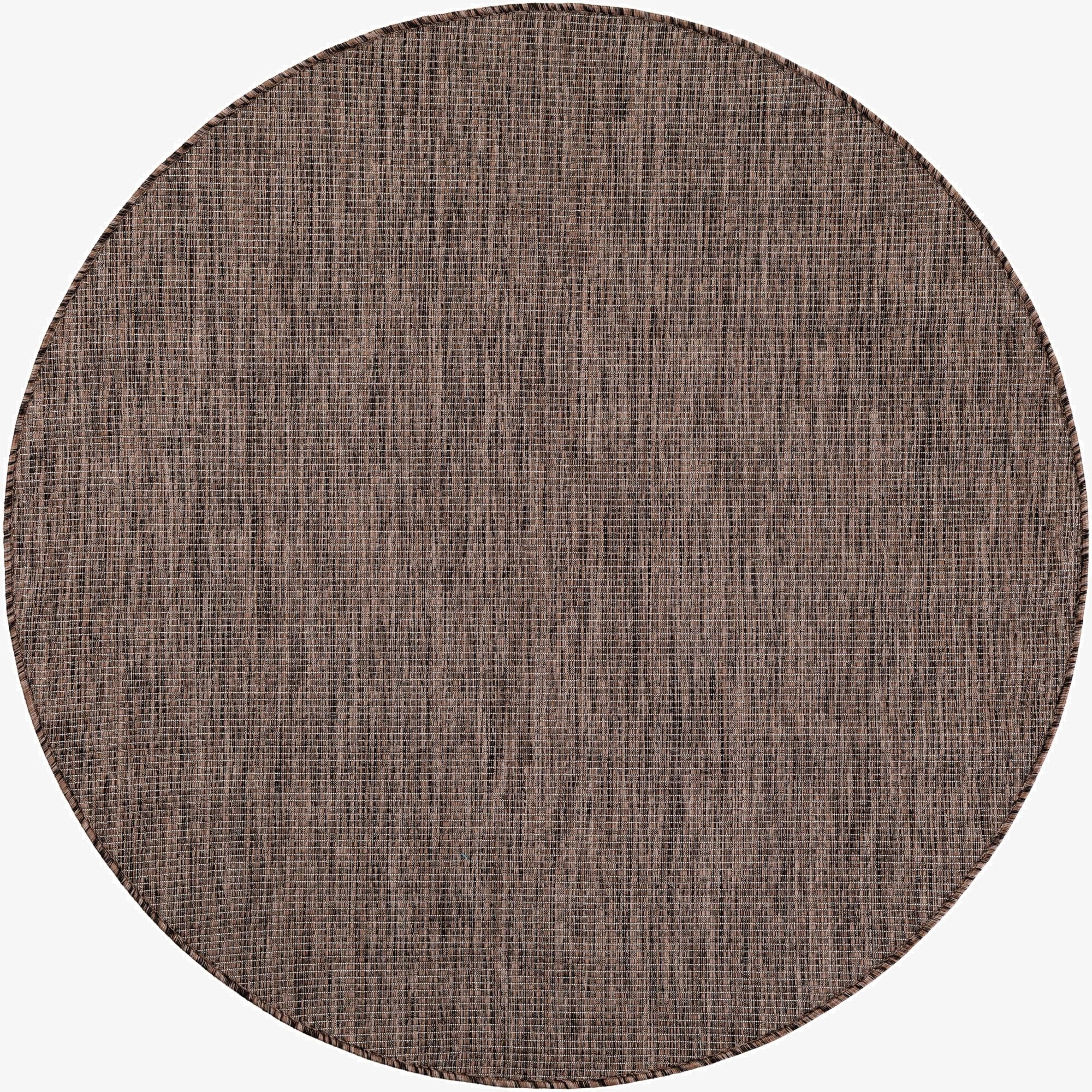  5' 3 x 5' 3  Washable Solid Indoor / Outdoor Round Rug