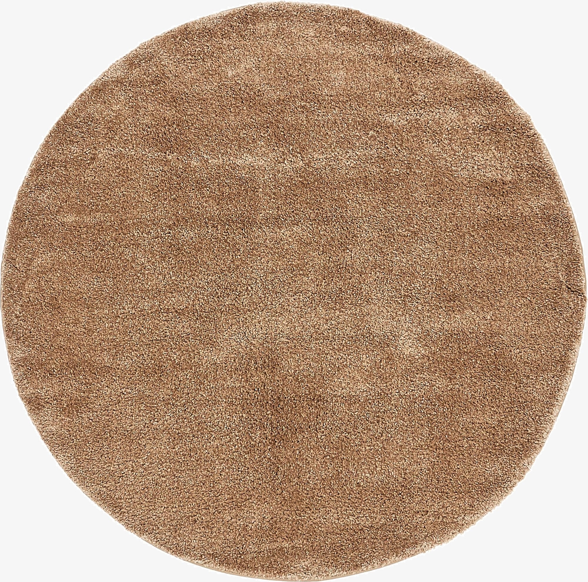  6' x 6' Solid Frieze Round Rug