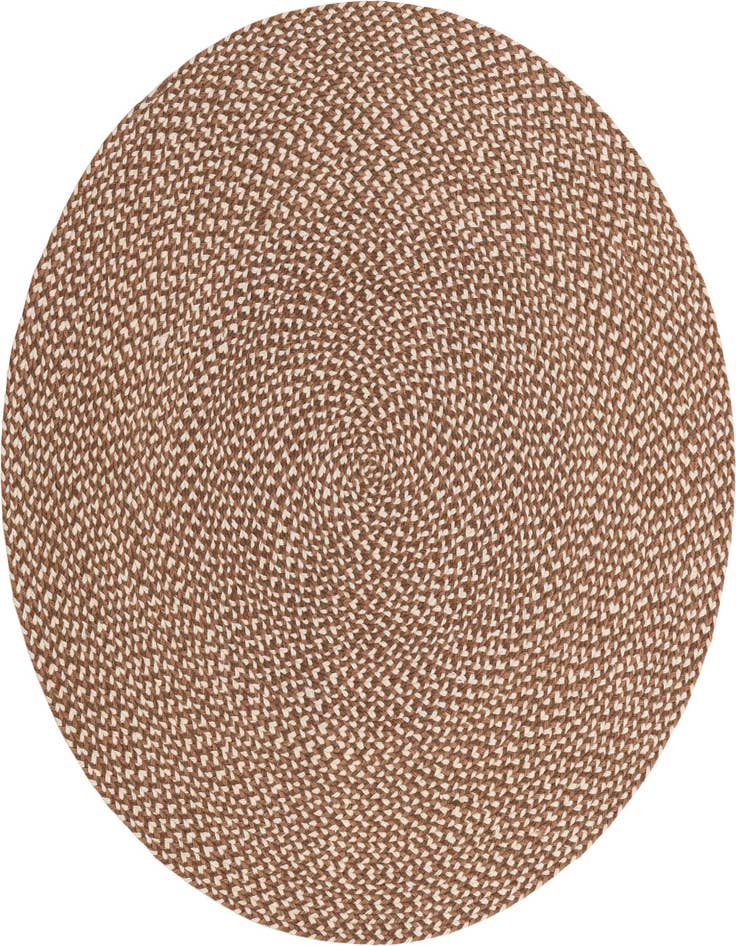 Detail image of  4' 1 x 4' 1  Hand Tweed Braided Jute Round Rug
