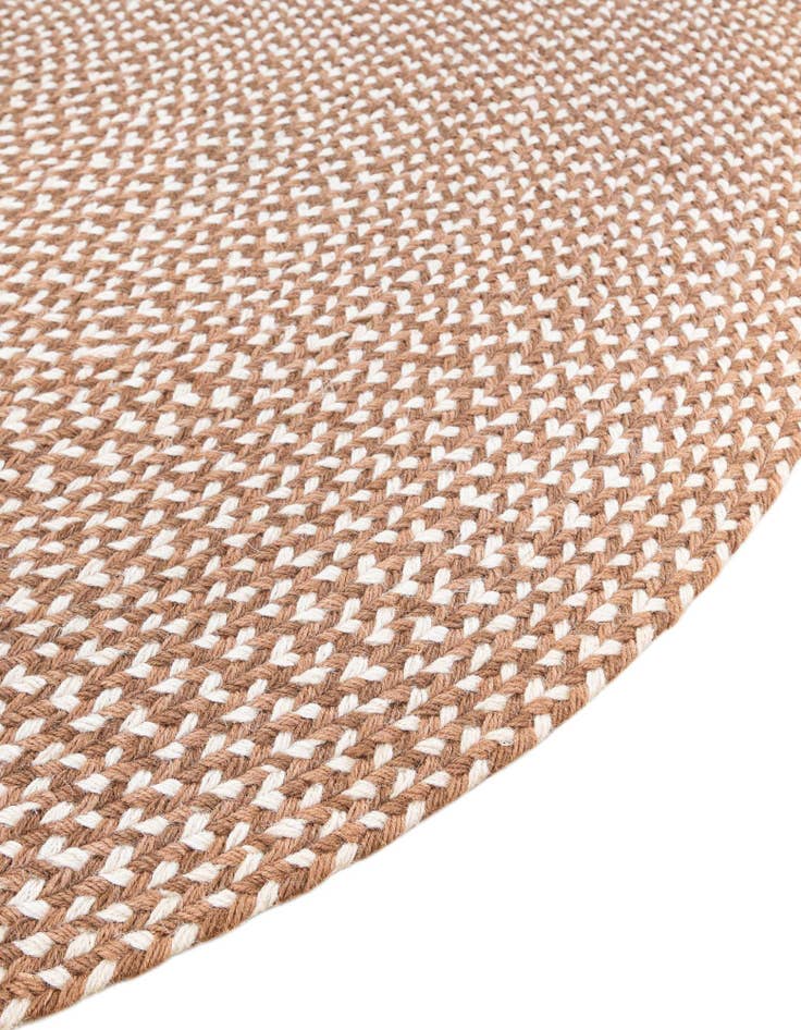 Detail image of  3' 1 x 3' 1  Hand Tweed Braided Jute Round Rug