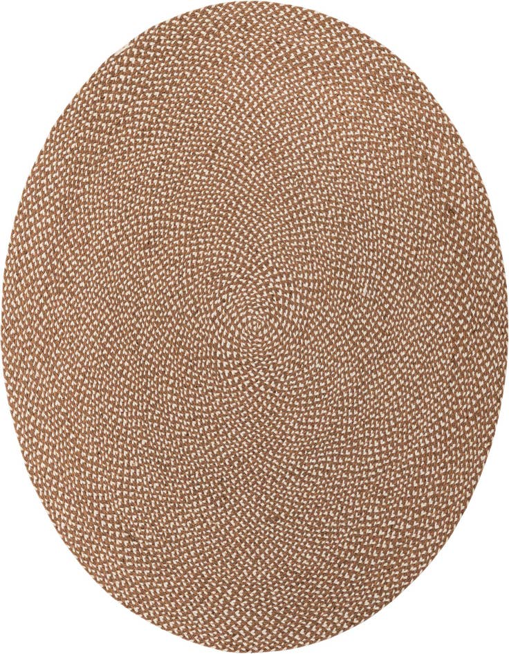 Detail image of  6' 1 x 6' 1  Hand Tweed Braided Jute Round Rug
