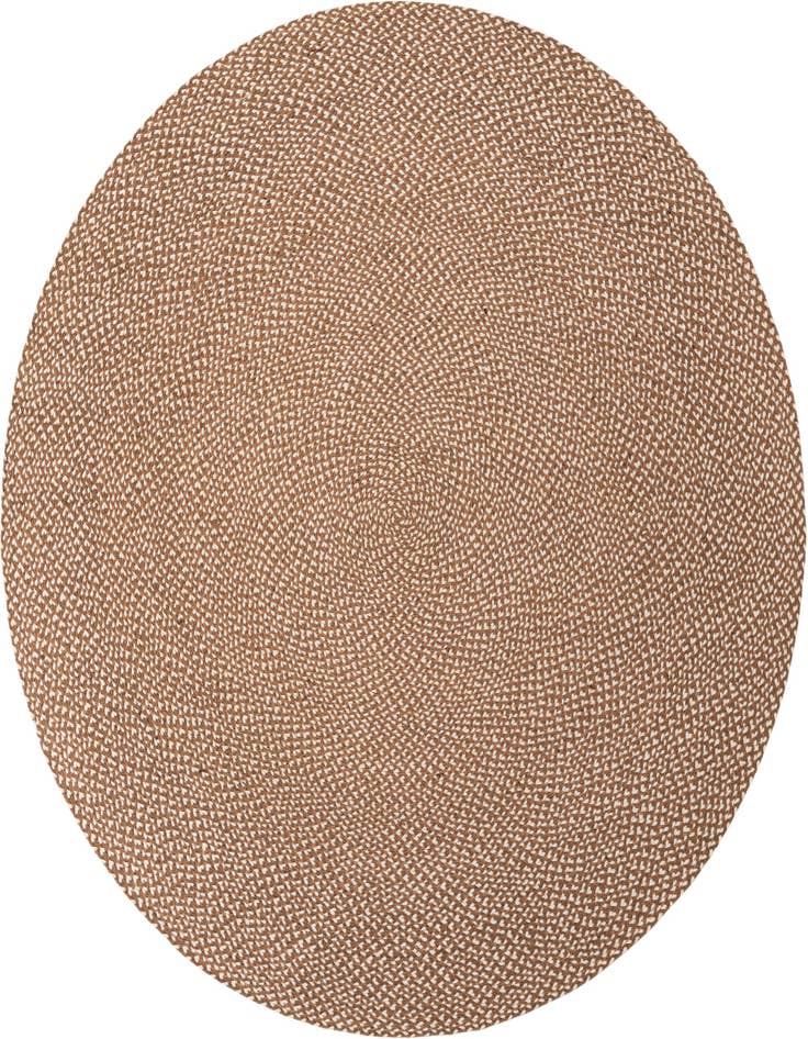 Detail image of  7' 10 x 7' 10  Hand Tweed Braided Jute Round Rug
