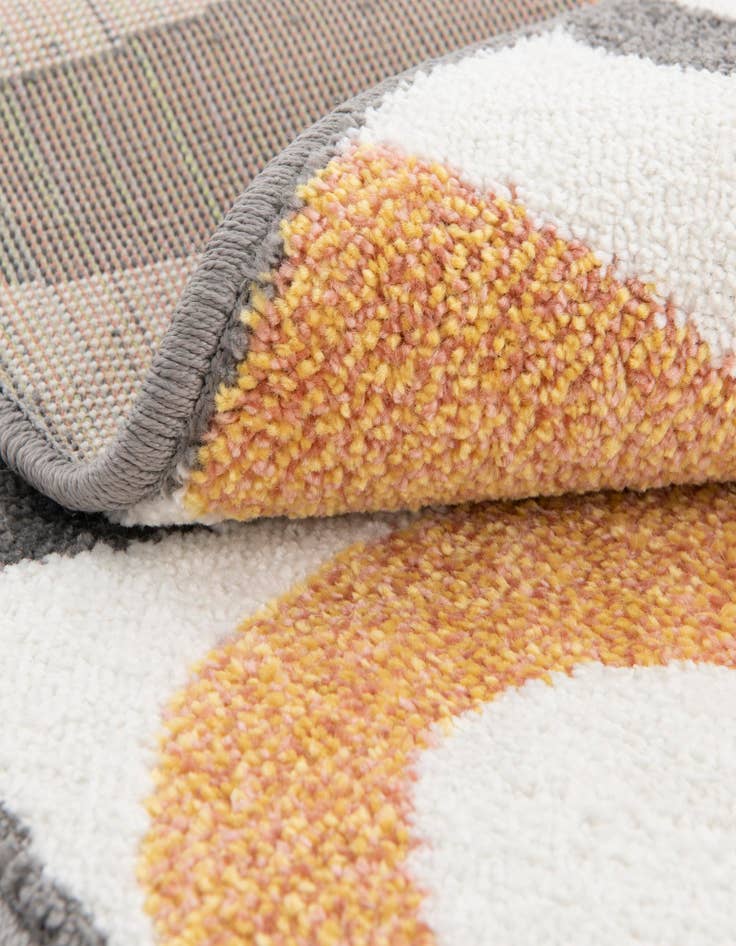 Detail image of  5' 3 x 5' 3 Cat Whimsy Kids Round Rug