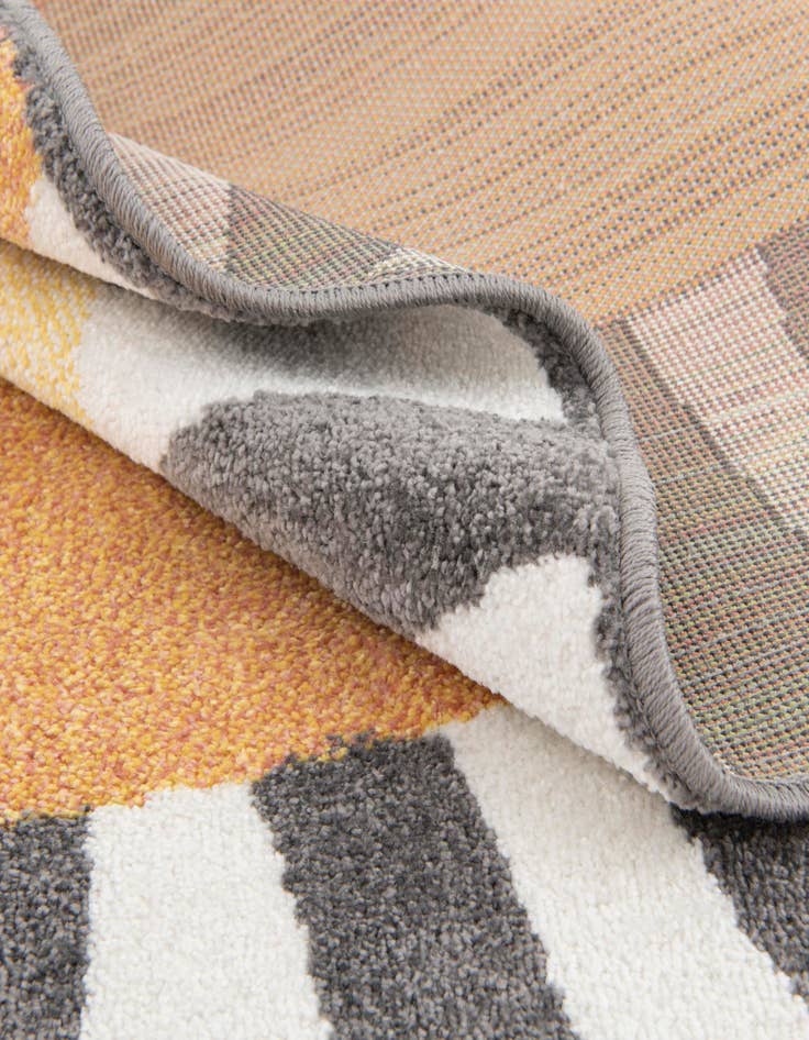 Detail image of  5' 3 x 5' 3 Cat Whimsy Kids Round Rug